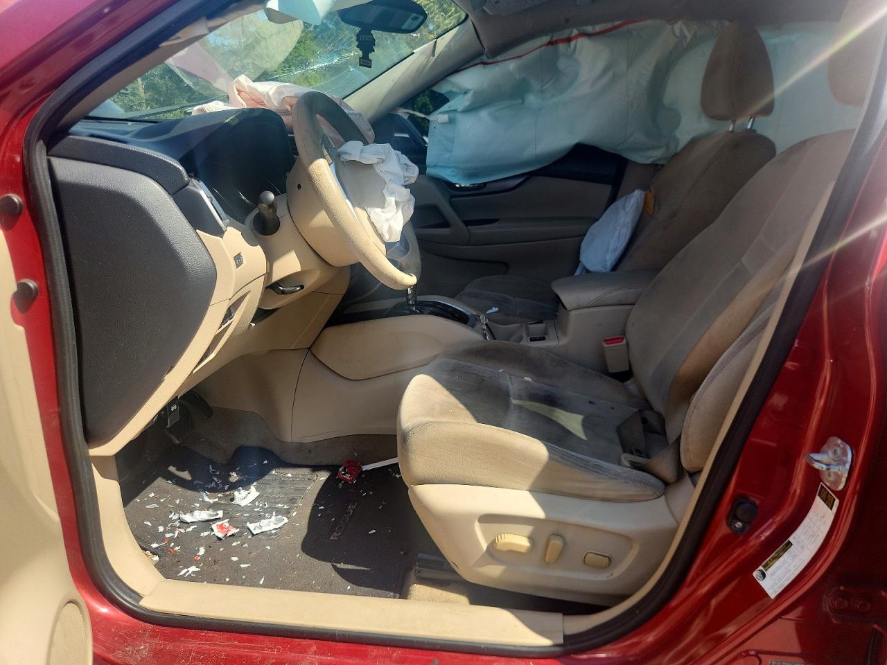 2015 Nissan Rogue Sv Red vin: KNMAT2MT3FP592537