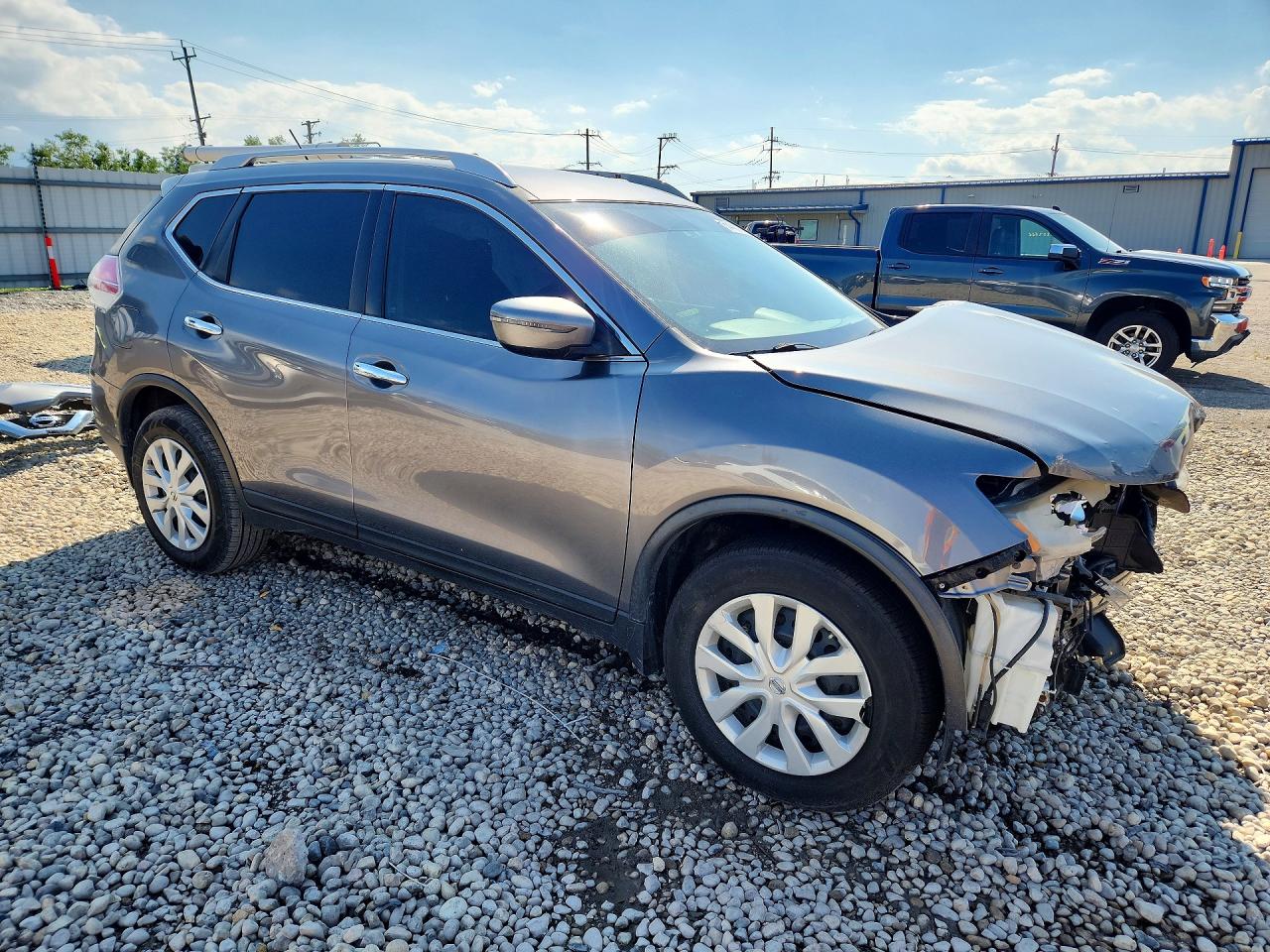 2016 Nissan Rogue S Gray vin: KNMAT2MT3GP596606