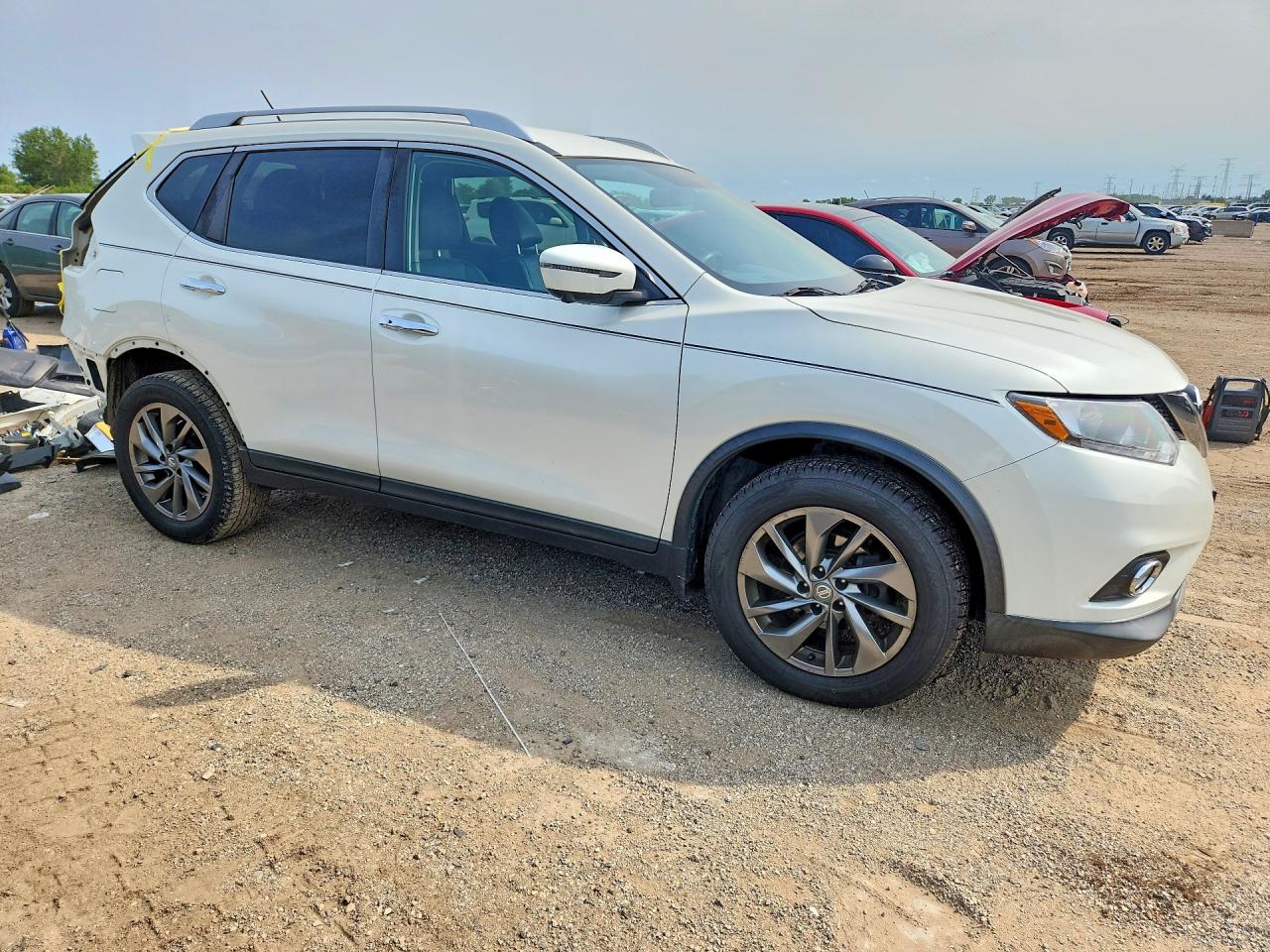 2016 Nissan Rogue Sl White vin: KNMAT2MT3GP732586