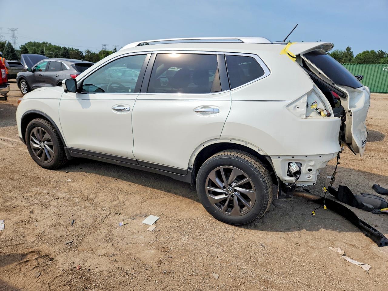 2016 Nissan Rogue Sl White vin: KNMAT2MT3GP732586