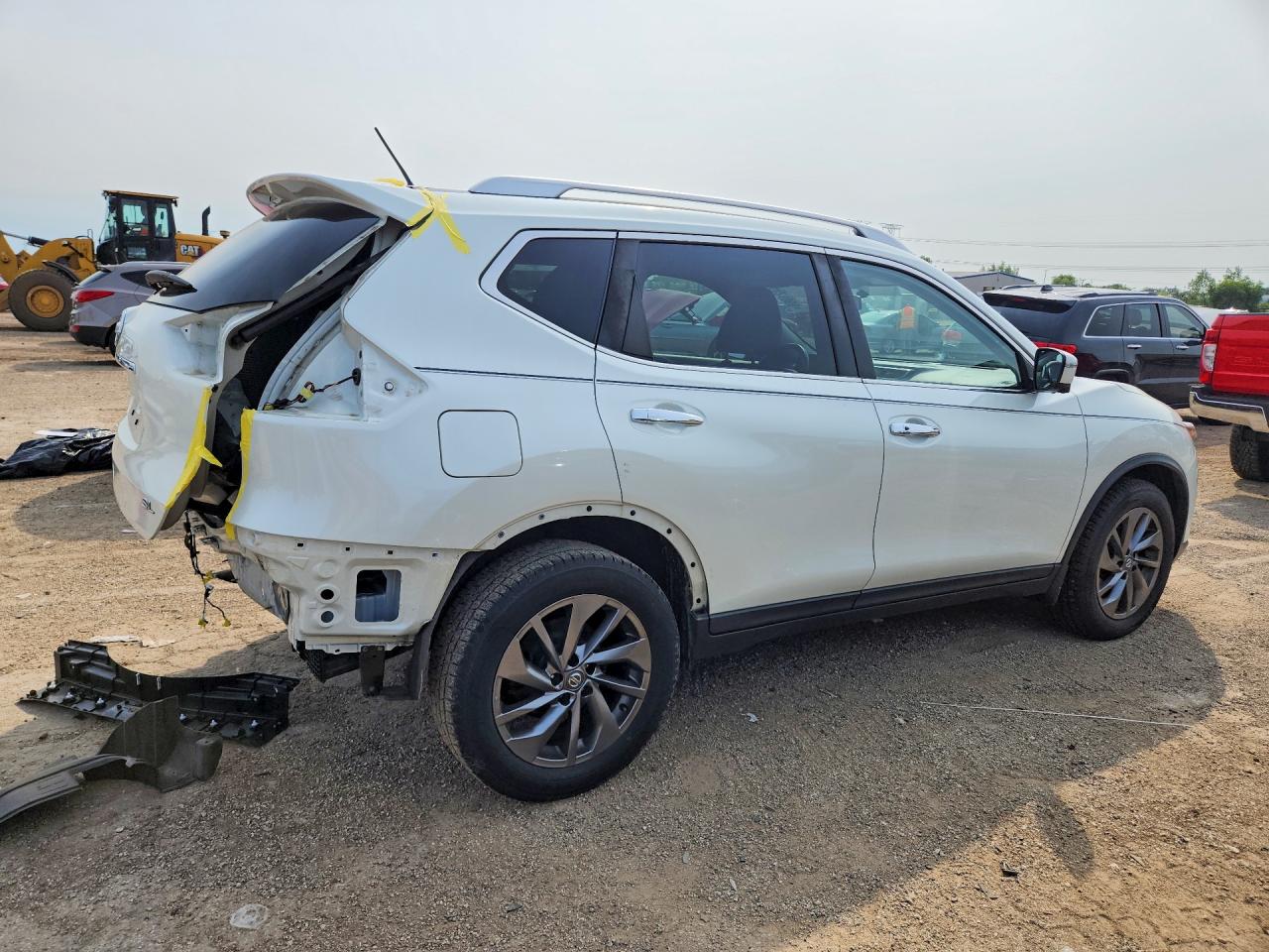 2016 Nissan Rogue Sl White vin: KNMAT2MT3GP732586