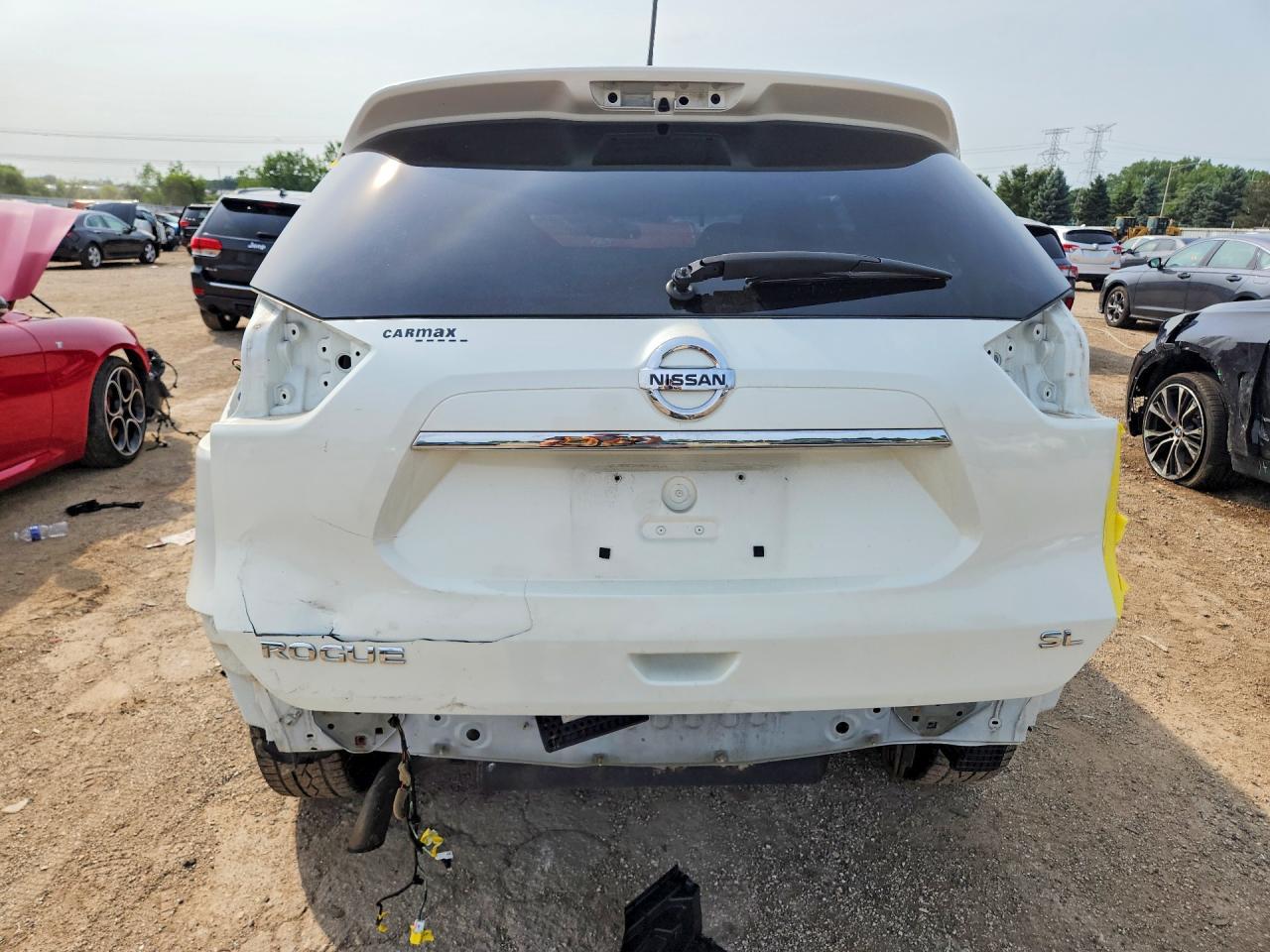 2016 Nissan Rogue Sl Белый vin: KNMAT2MT3GP732586