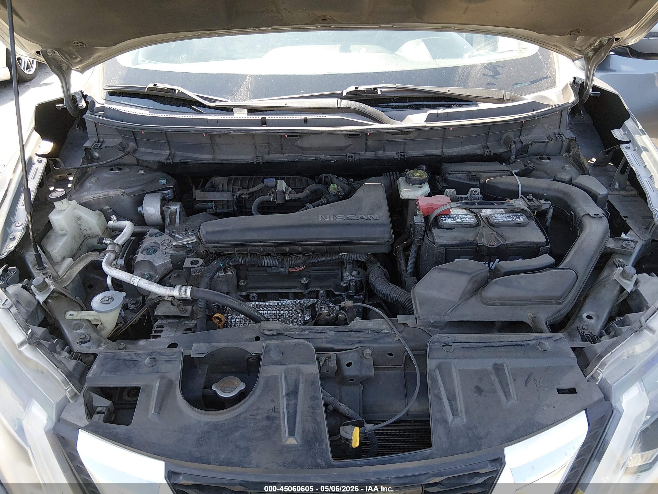 2017 Nissan Rogue Sv Серый vin: KNMAT2MT3HP608853