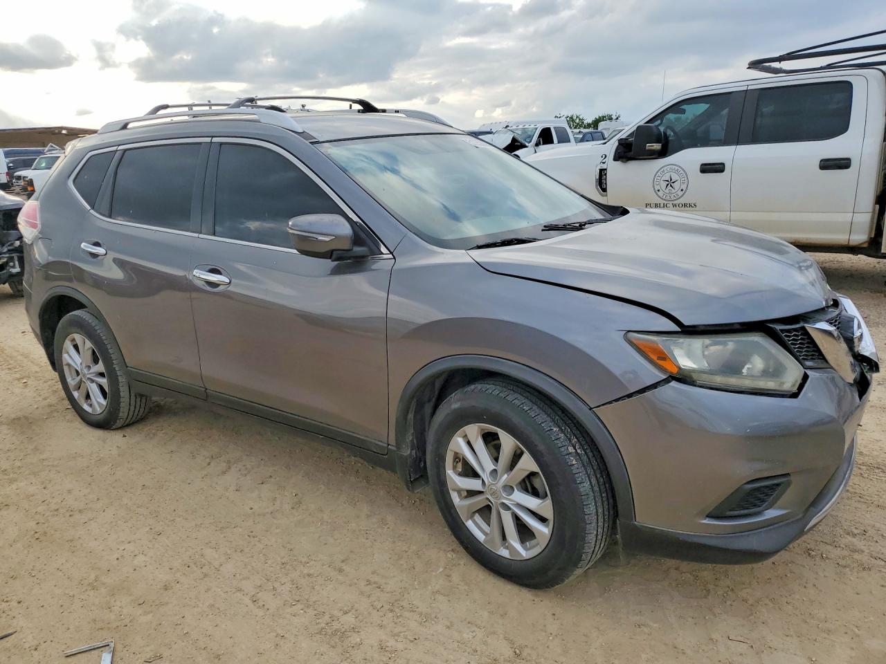 2015 Nissan Rogue Sv Серый vin: KNMAT2MT4FP523498