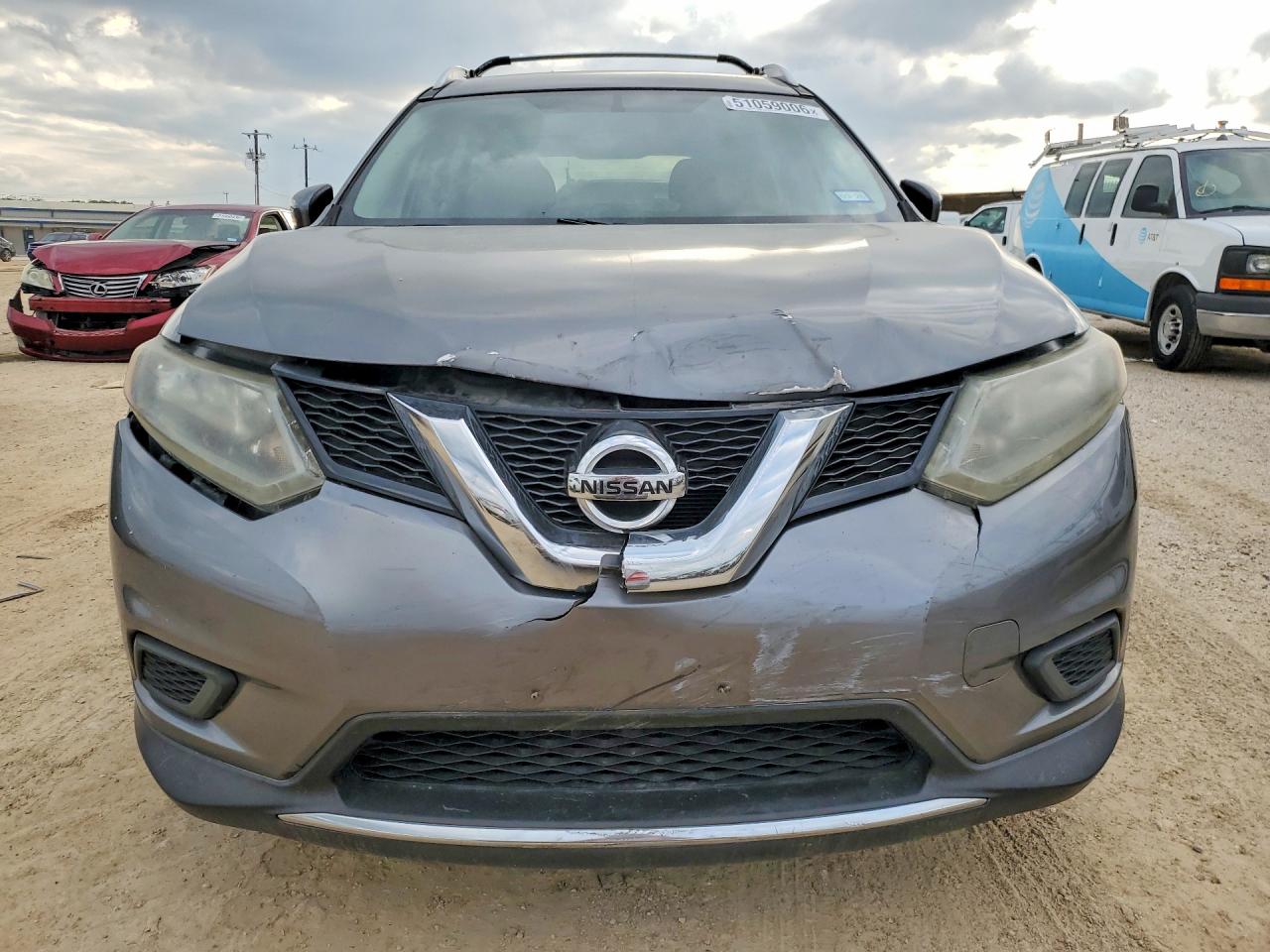 2015 Nissan Rogue Sv Серый vin: KNMAT2MT4FP523498