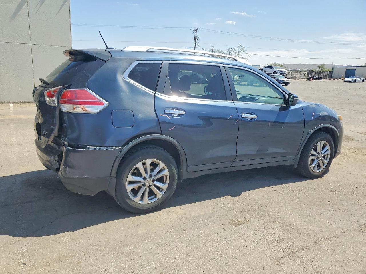 2015 Nissan Rogue Sv Blue vin: KNMAT2MT4FP525042