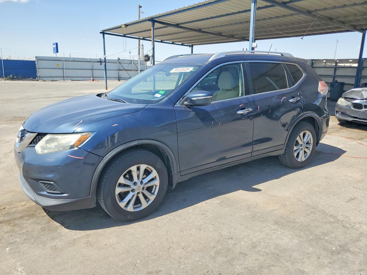 2015 Nissan Rogue Sv Blue vin: KNMAT2MT4FP525042