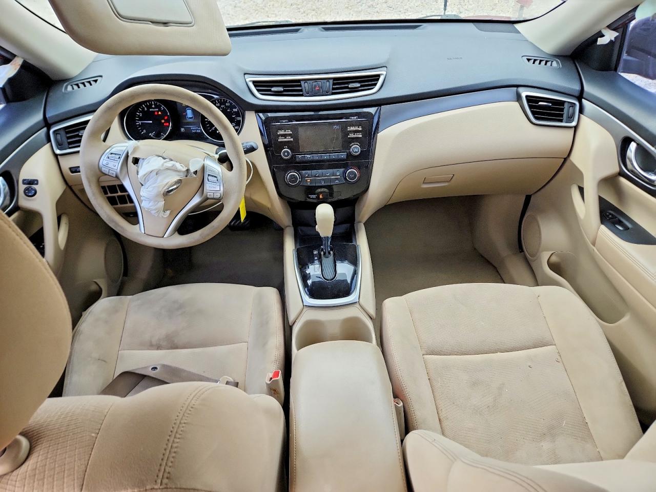 2015 Nissan Rogue S Burgundy vin: KNMAT2MT4FP536803