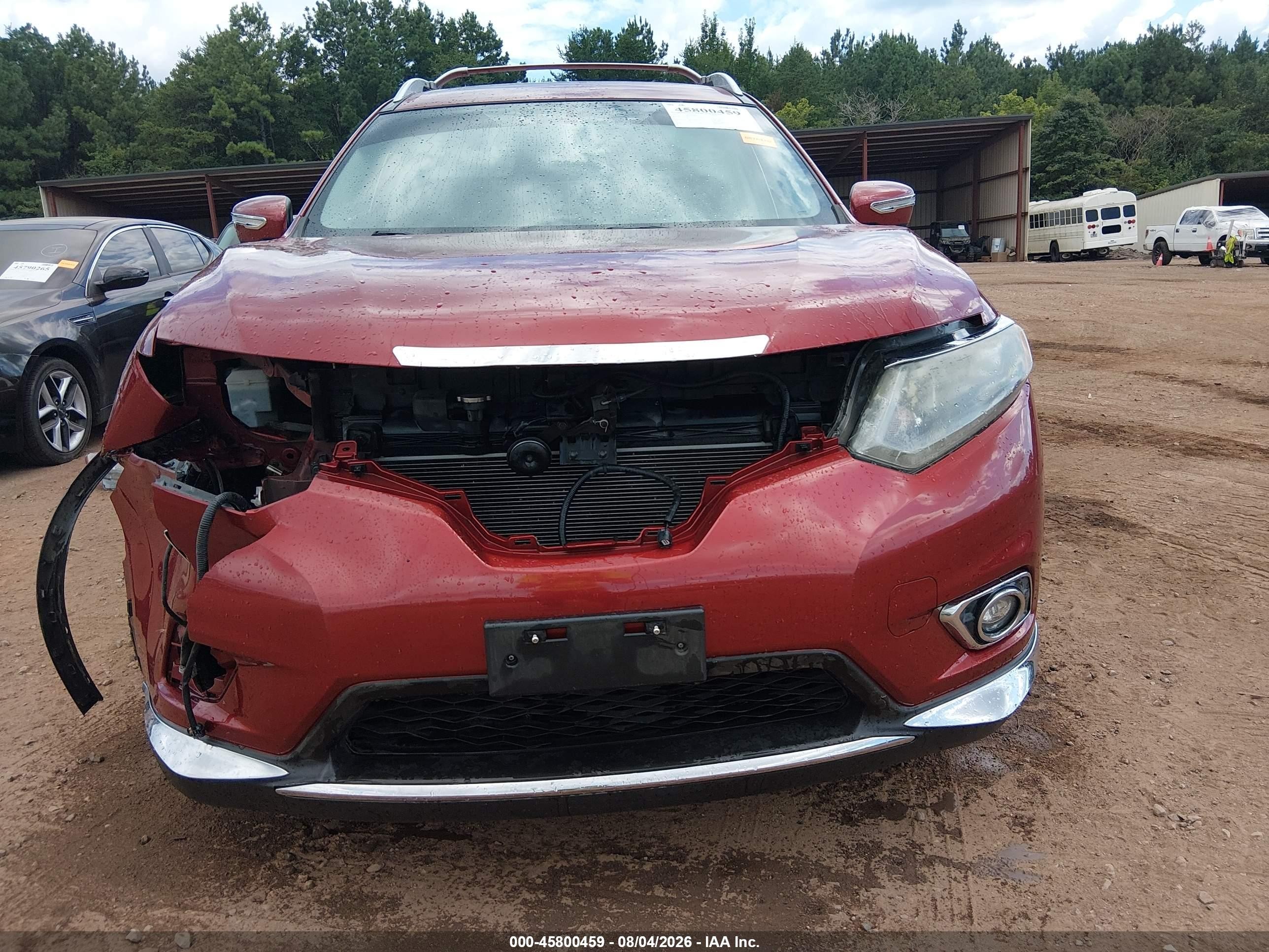 2015 Nissan Rogue Sv Burgundy vin: KNMAT2MT4FP548627