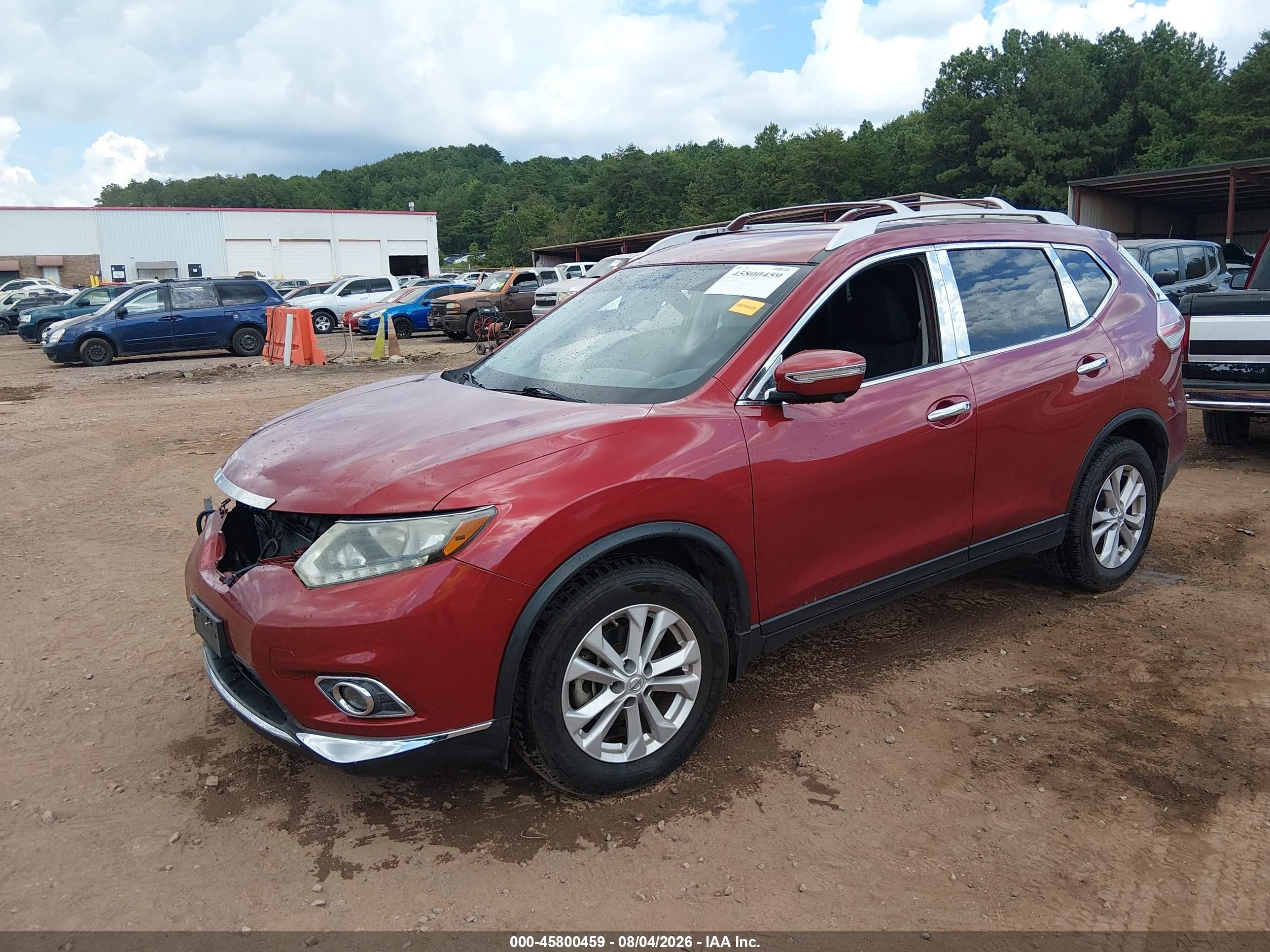 2015 Nissan Rogue Sv Burgundy vin: KNMAT2MT4FP548627