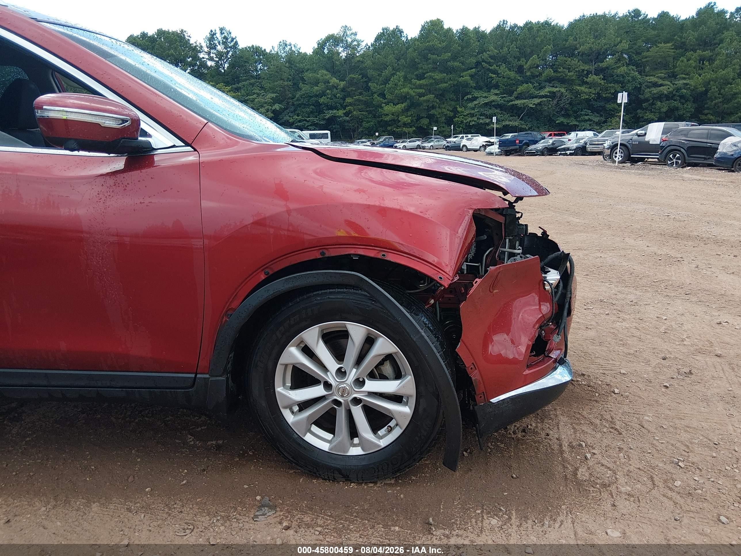 2015 Nissan Rogue Sv Burgundy vin: KNMAT2MT4FP548627