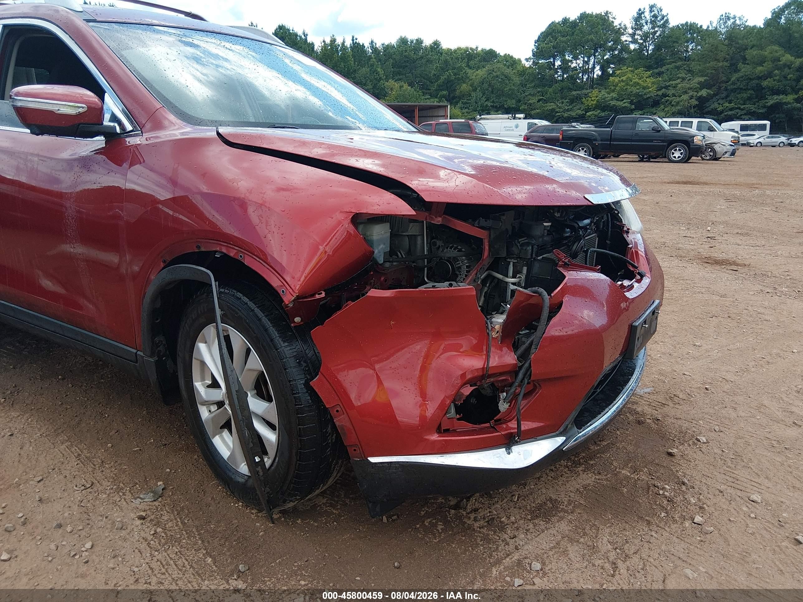2015 Nissan Rogue Sv Burgundy vin: KNMAT2MT4FP548627