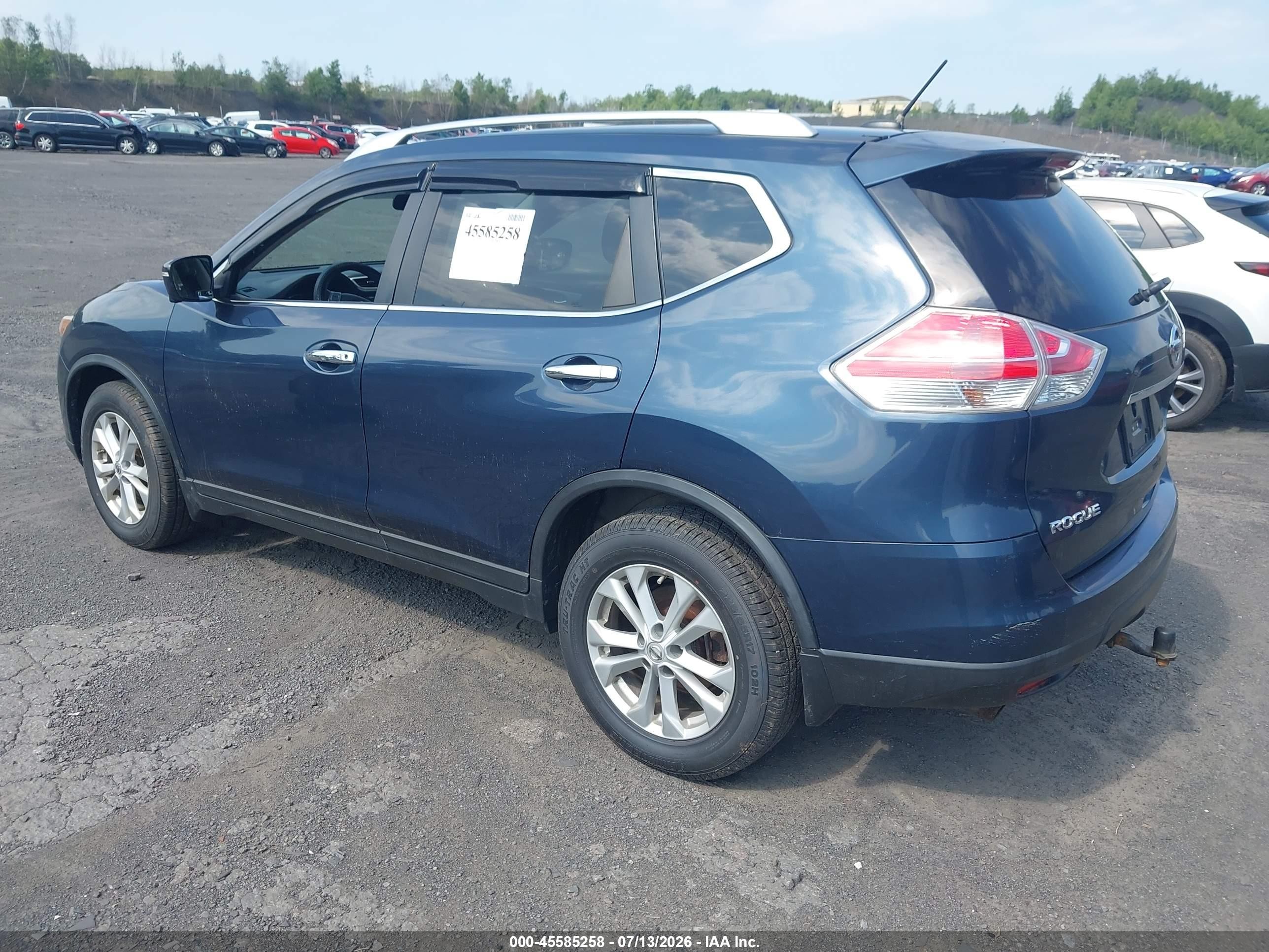 2015 Nissan Rogue Sv Blue vin: KNMAT2MT4FP555335