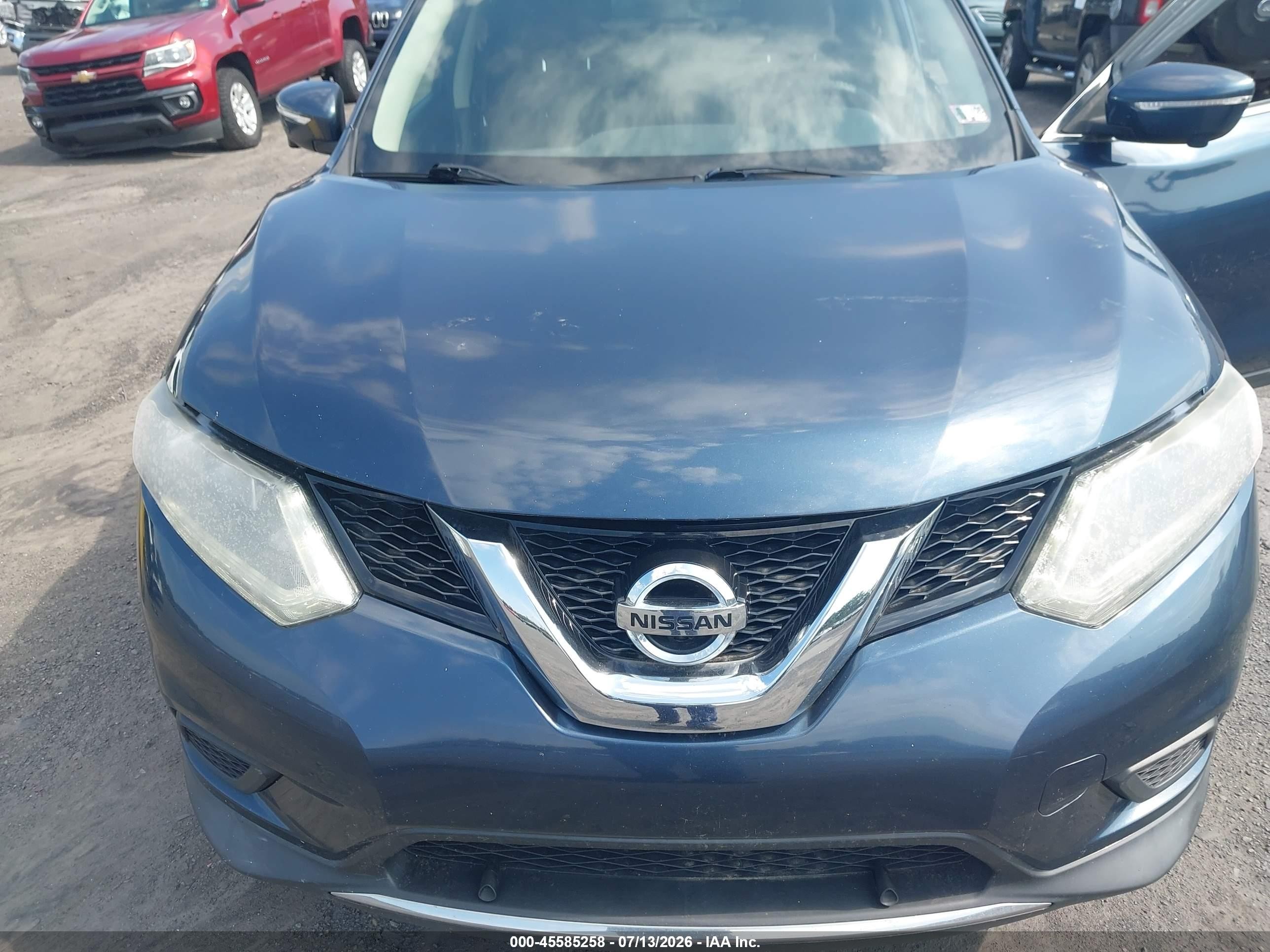 2015 Nissan Rogue Sv Blue vin: KNMAT2MT4FP555335