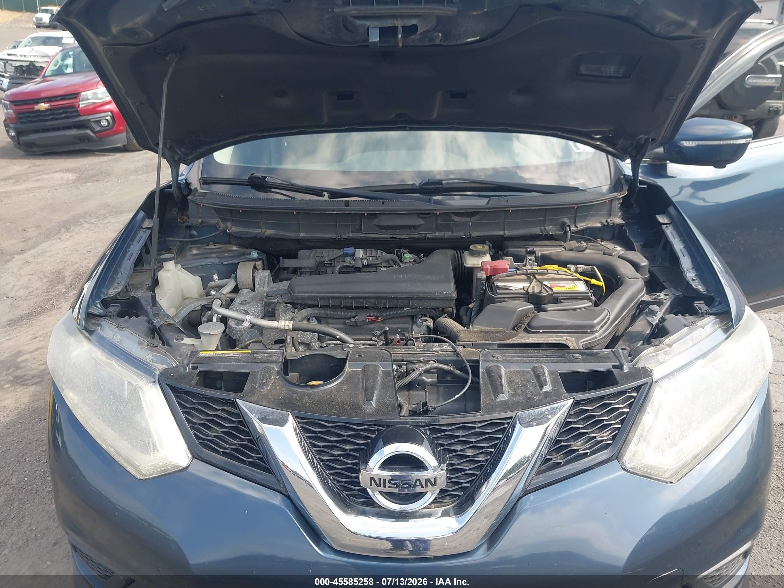 2015 Nissan Rogue Sv Blue vin: KNMAT2MT4FP555335