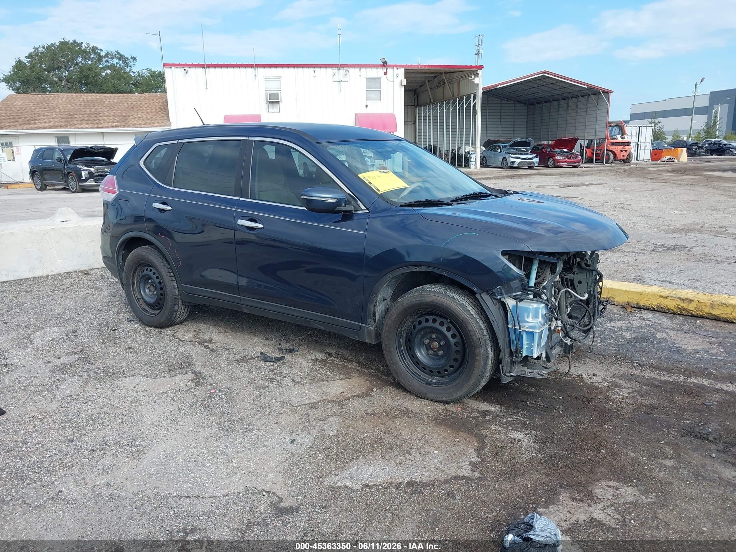 2015 Nissan Rogue S Navy vin: KNMAT2MT4FP556761