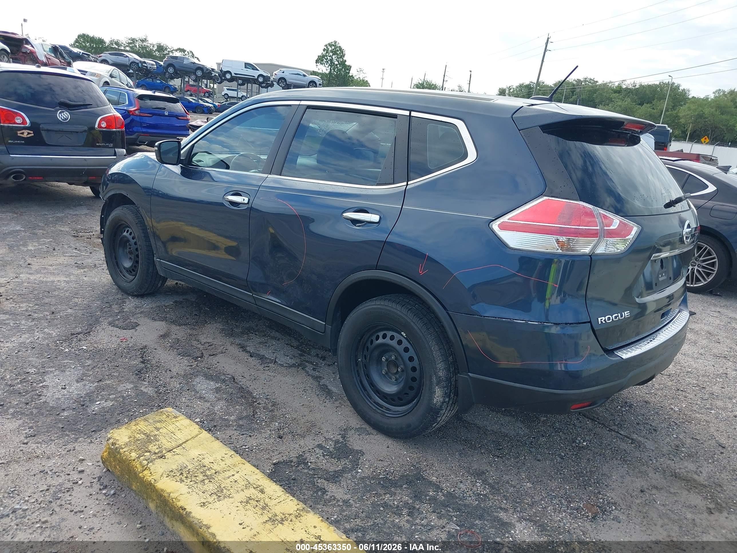 2015 Nissan Rogue S Navy vin: KNMAT2MT4FP556761