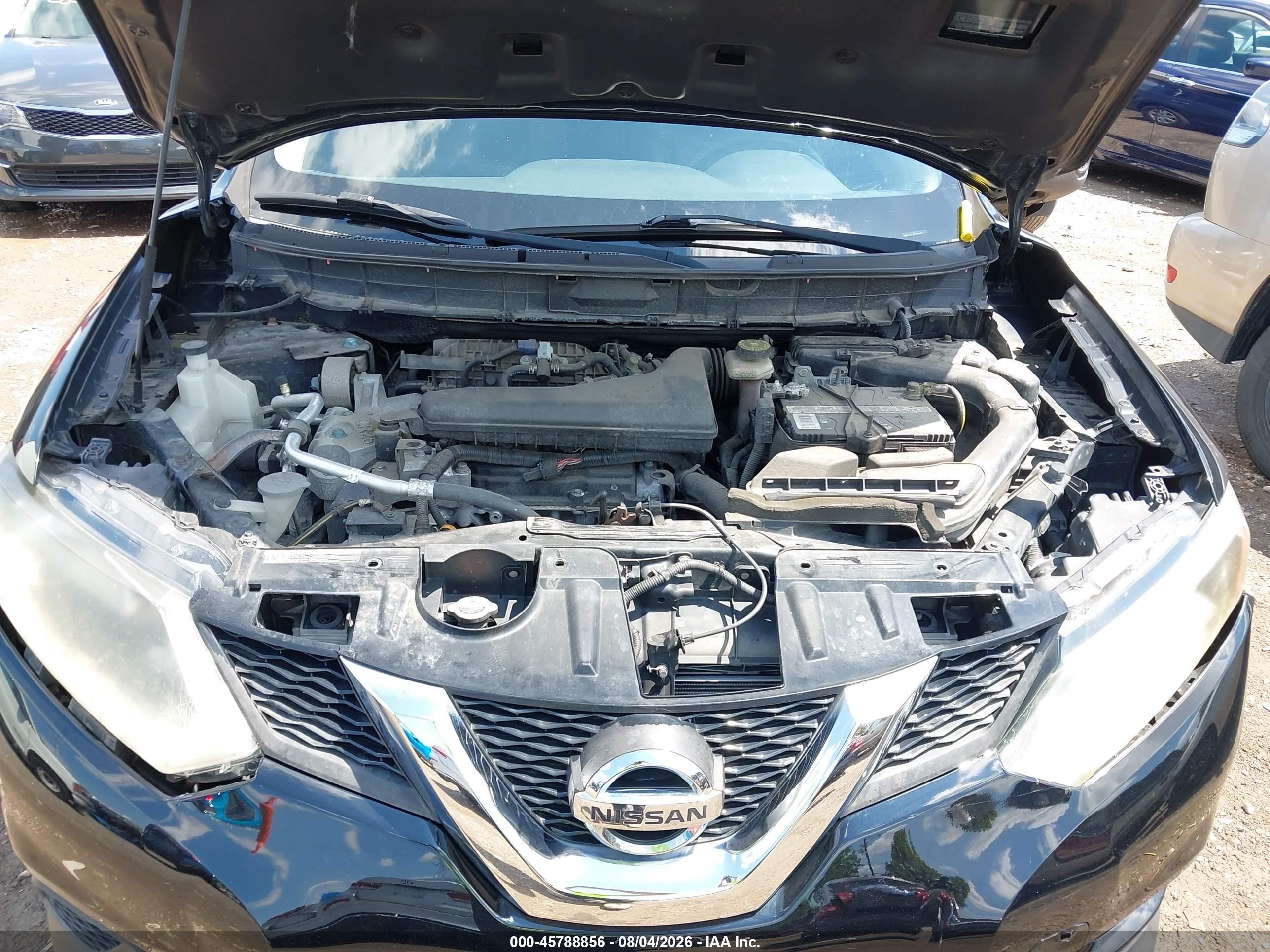 2015 Nissan Rogue S Black vin: KNMAT2MT4FP563077