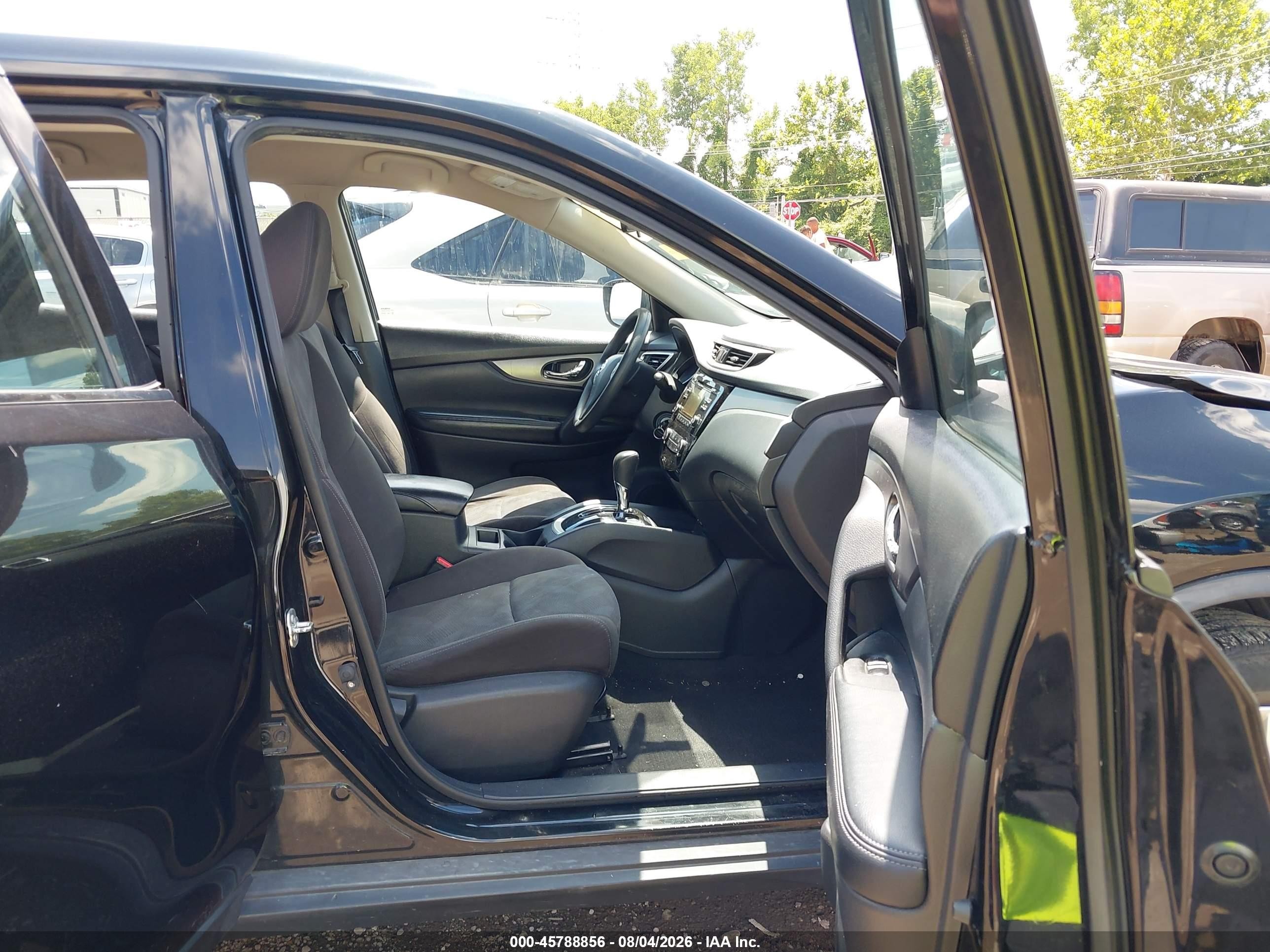 2015 Nissan Rogue S Black vin: KNMAT2MT4FP563077