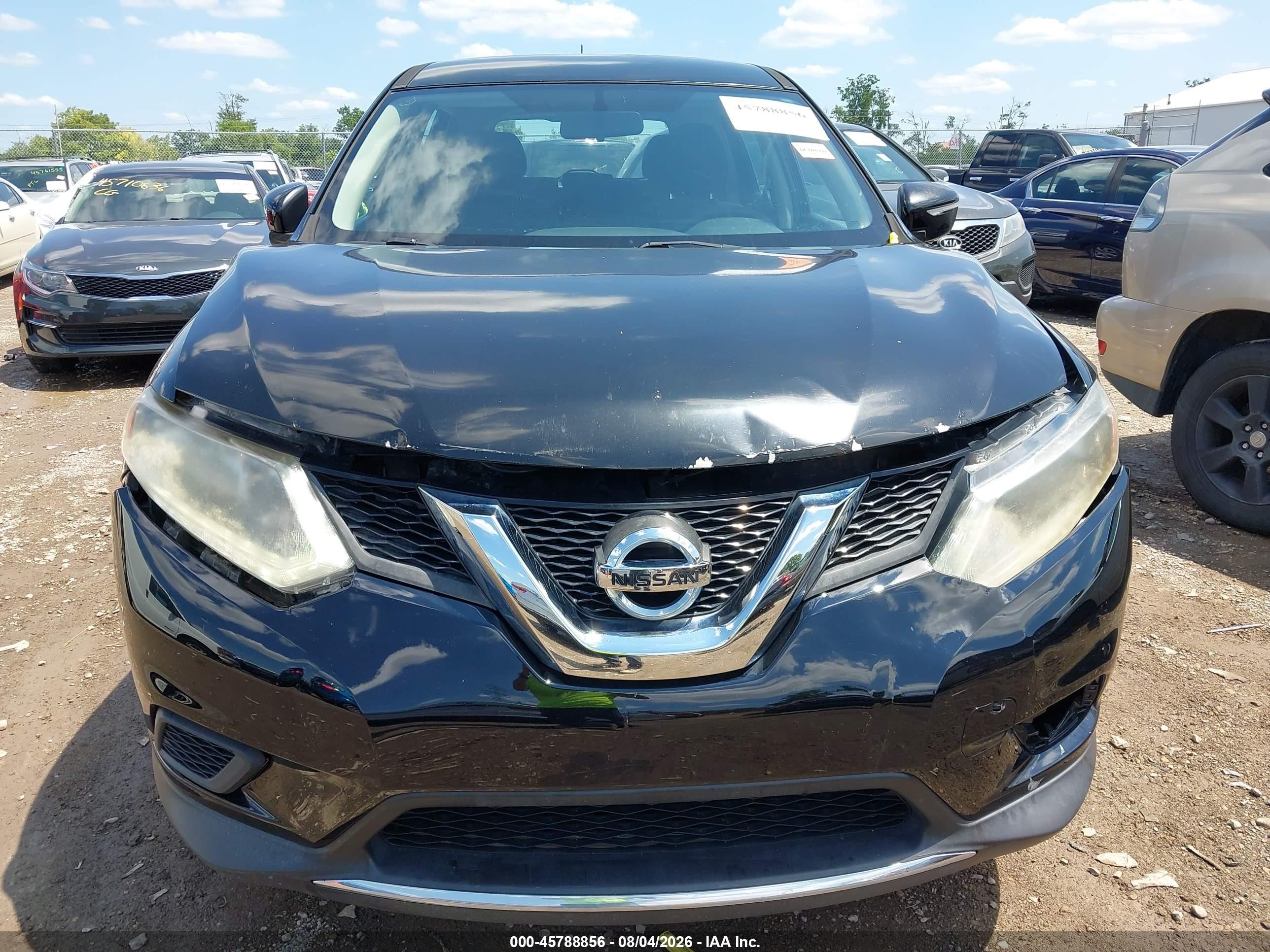 2015 Nissan Rogue S Black vin: KNMAT2MT4FP563077
