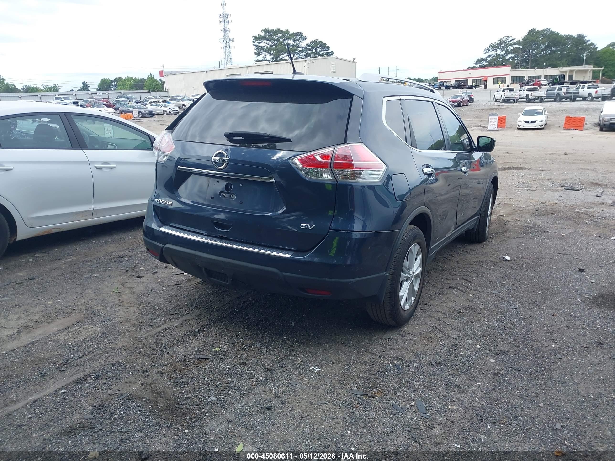2015 Nissan Rogue Sv Dark Blue vin: KNMAT2MT4FP563287