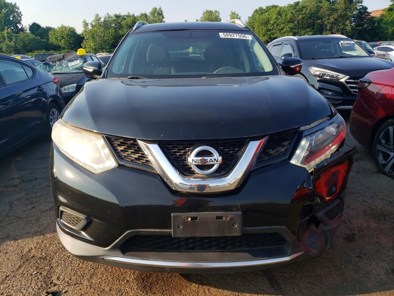 2015 Nissan Rogue Sv Black vin: KNMAT2MT4FP583541