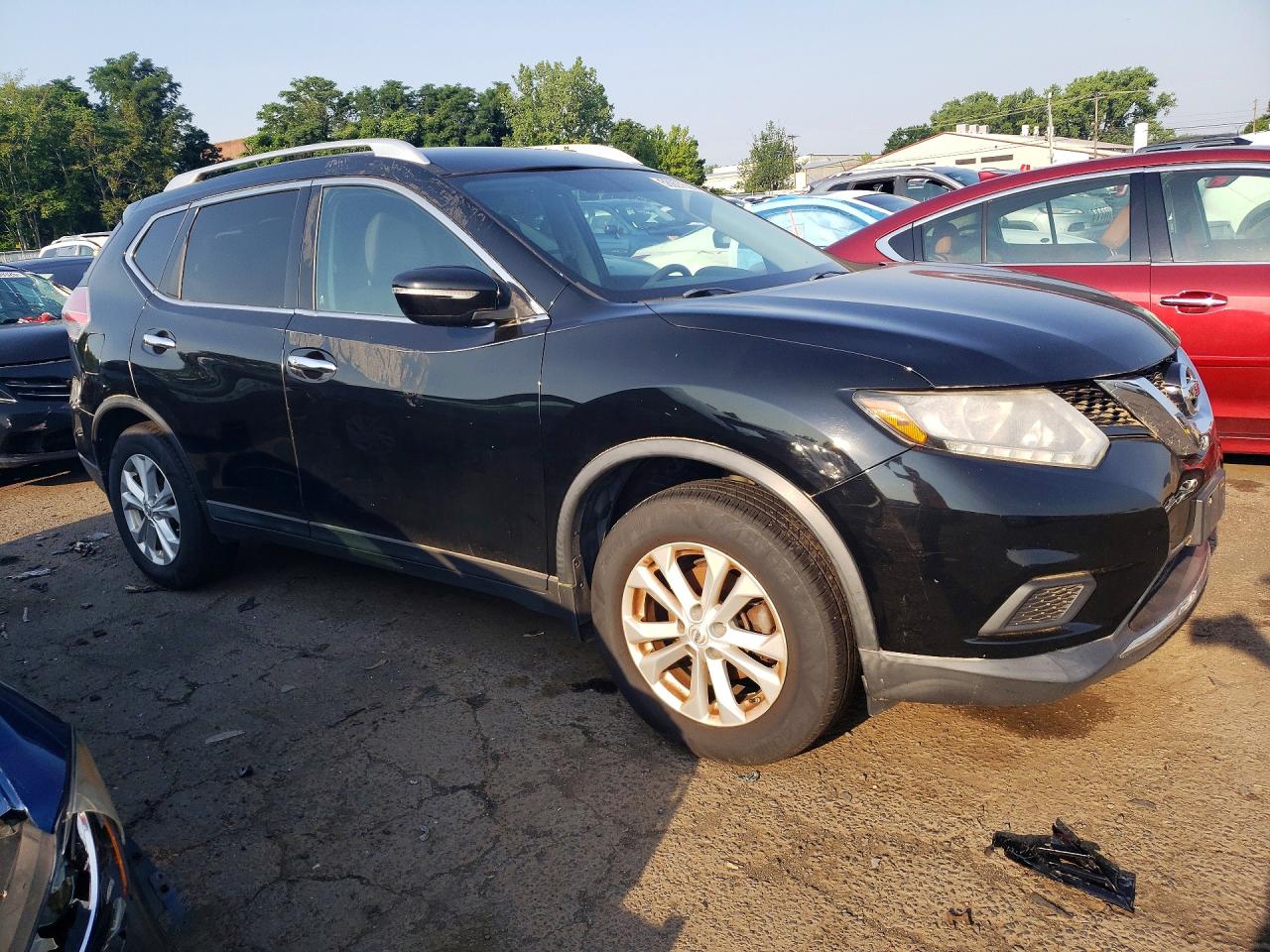 2015 Nissan Rogue Sv Black vin: KNMAT2MT4FP583541