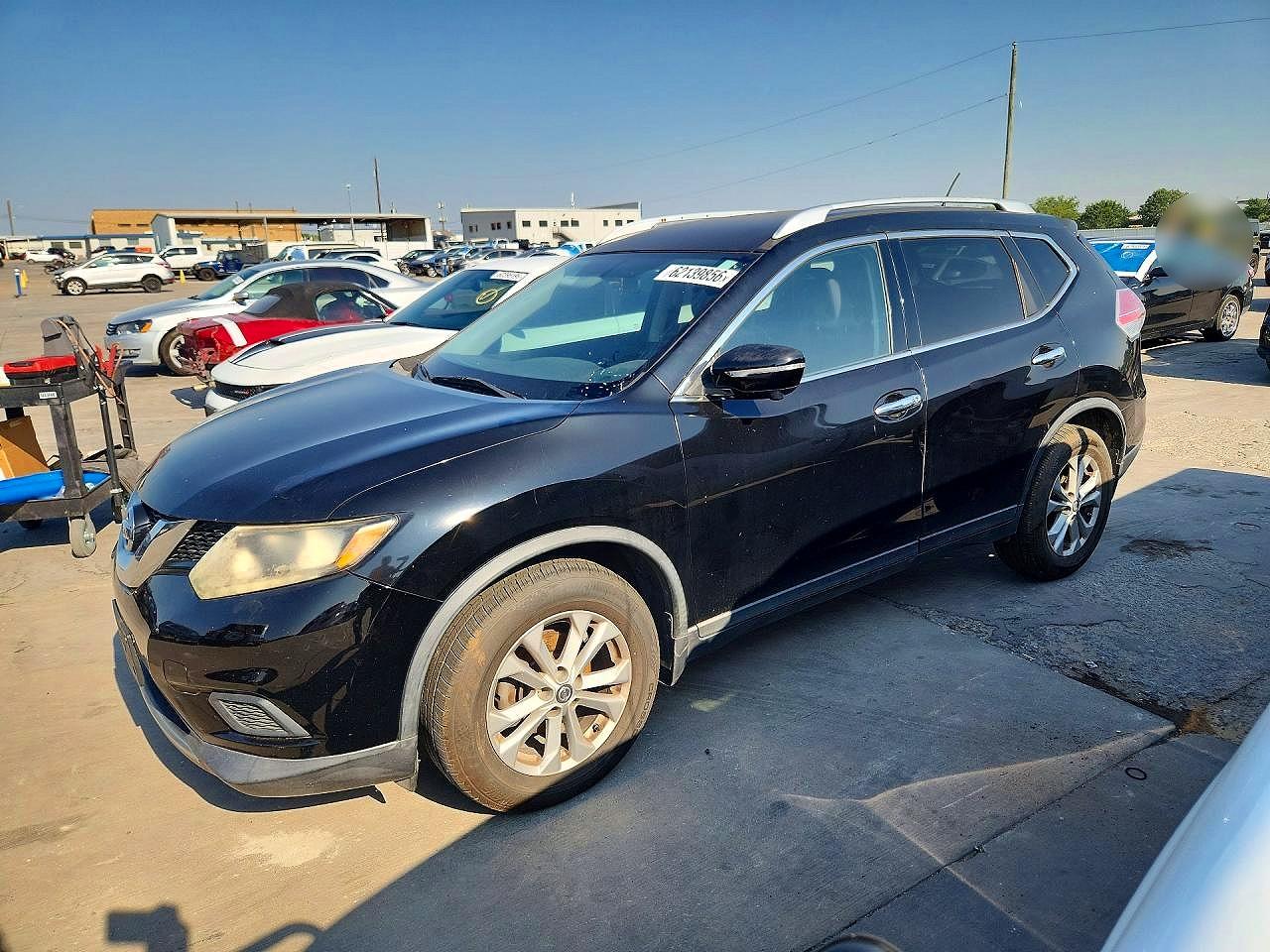 2015 Nissan Rogue Sv Black vin: KNMAT2MT4FP589923