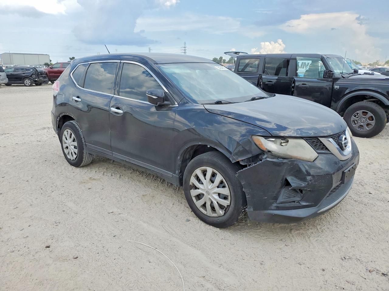 2015 Nissan Rogue S Black vin: KNMAT2MT4FP589971