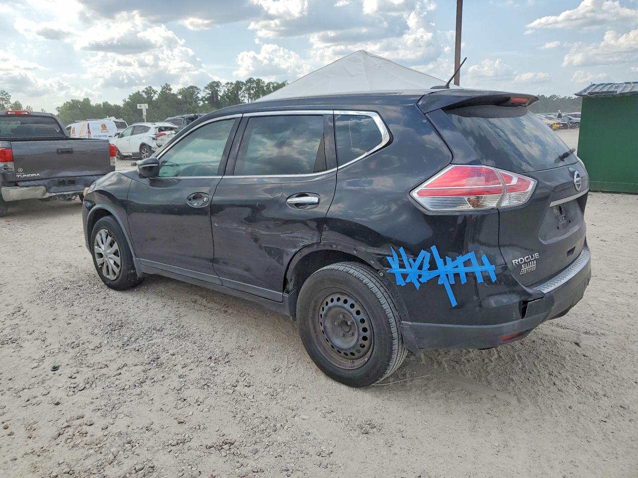 2015 Nissan Rogue S Black vin: KNMAT2MT4FP589971