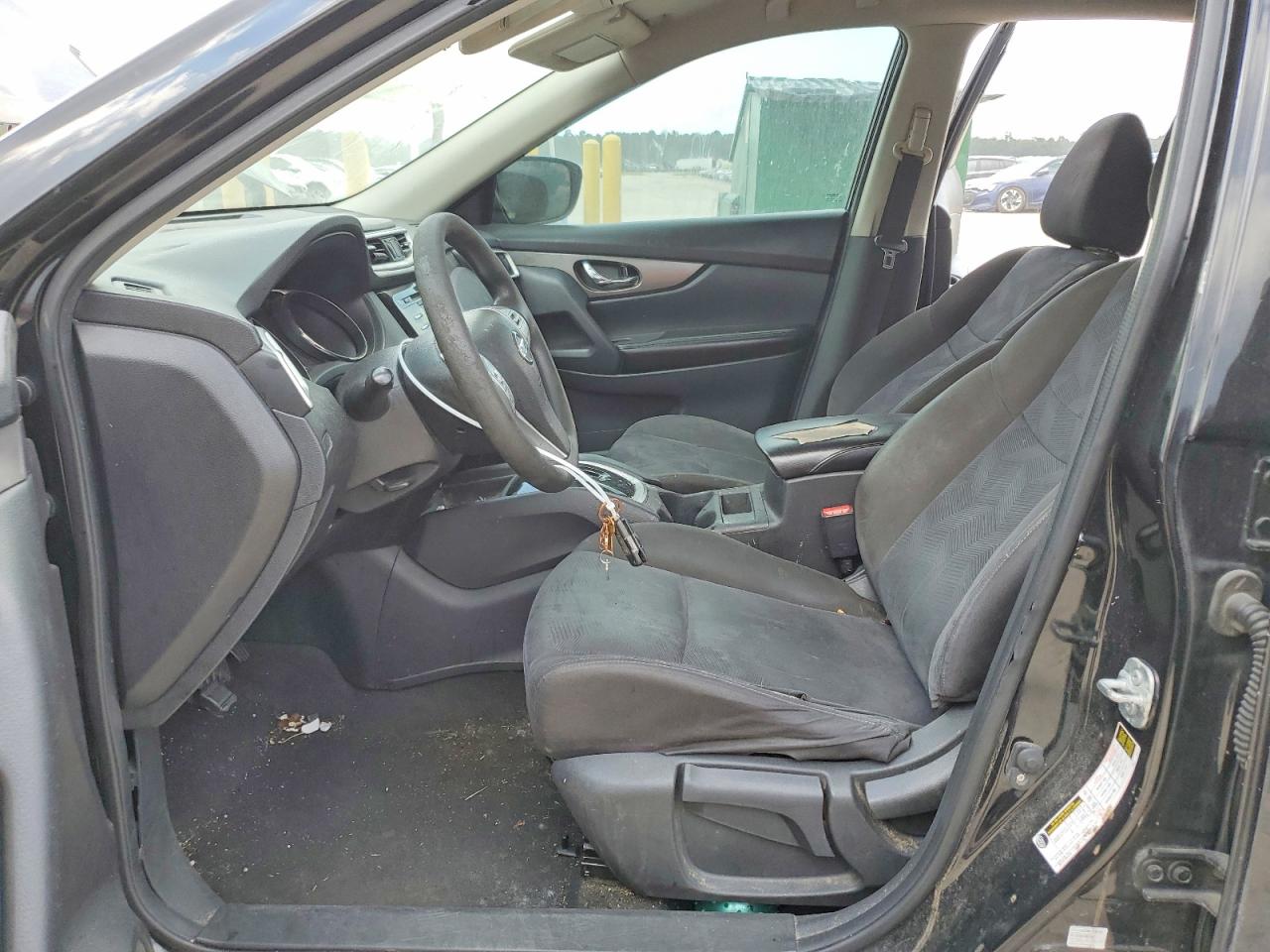 2015 Nissan Rogue S Black vin: KNMAT2MT4FP589971