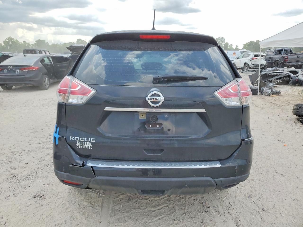 2015 Nissan Rogue S Black vin: KNMAT2MT4FP589971