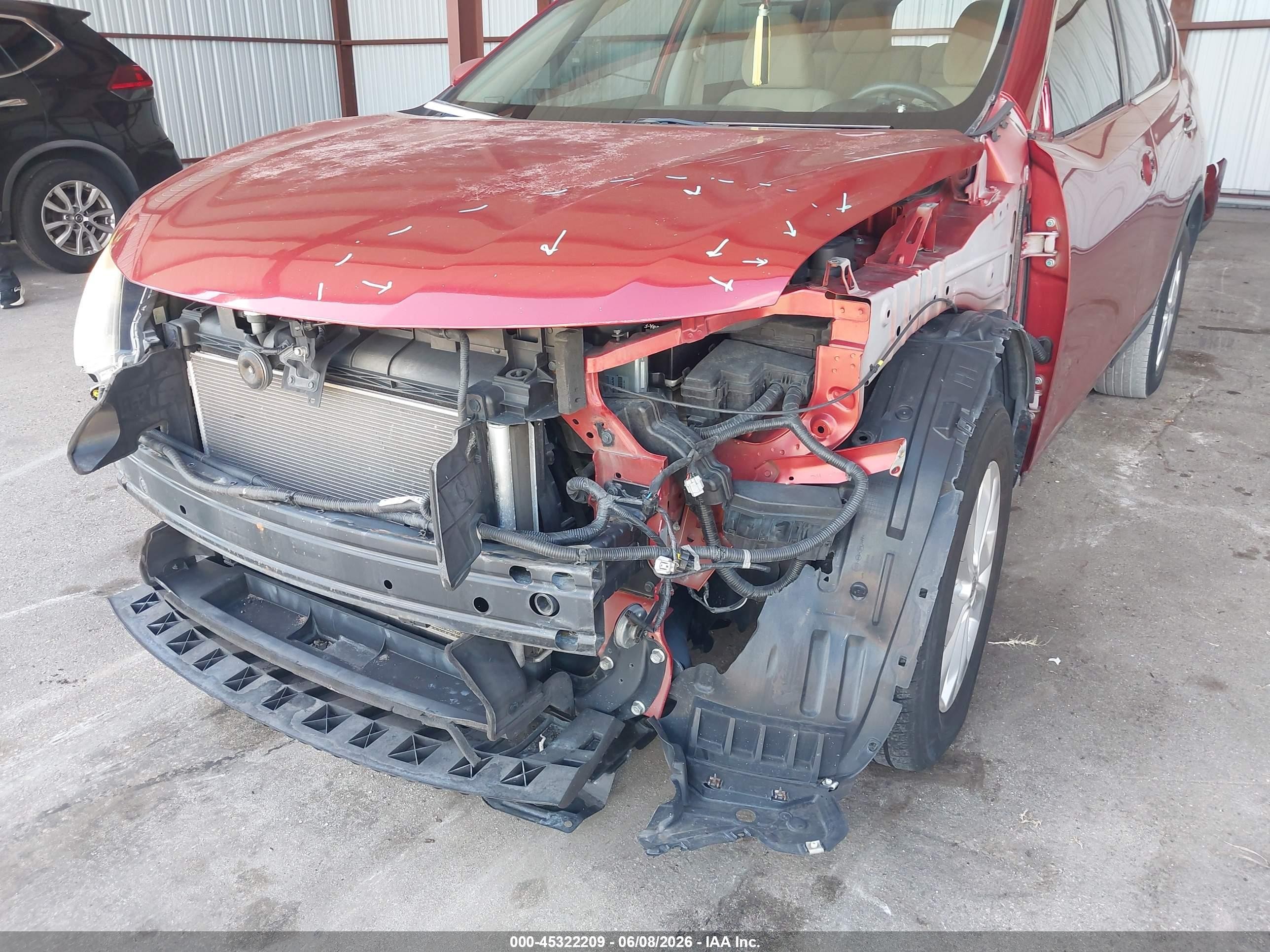 2016 Nissan Rogue Sv Red vin: KNMAT2MT4GP631895
