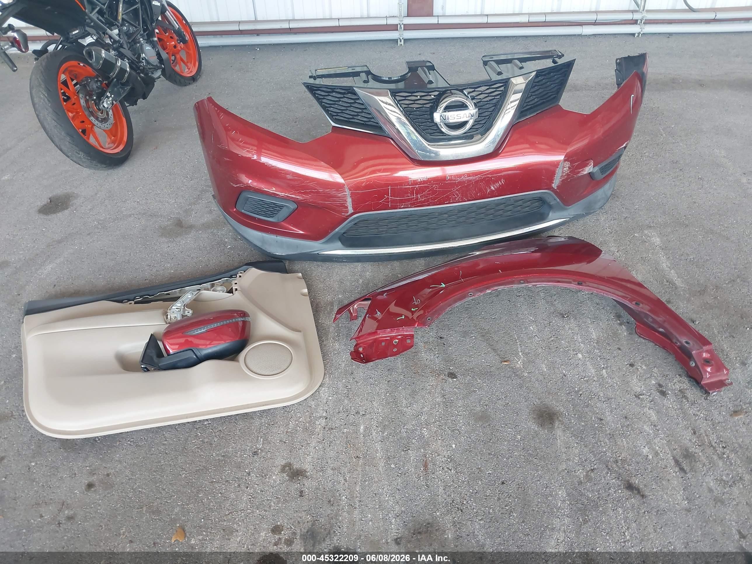 2016 Nissan Rogue Sv Red vin: KNMAT2MT4GP631895