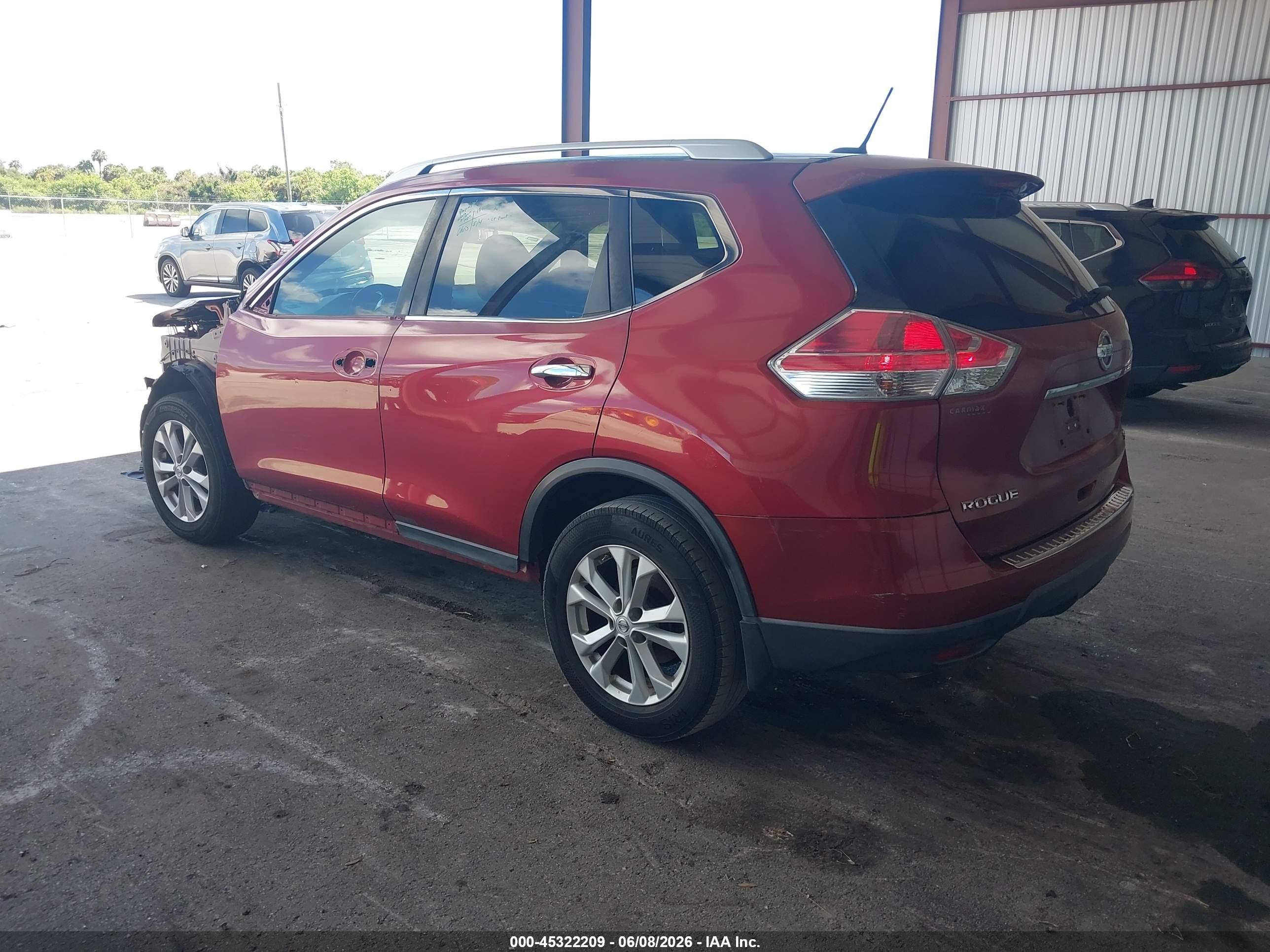 2016 Nissan Rogue Sv Red vin: KNMAT2MT4GP631895