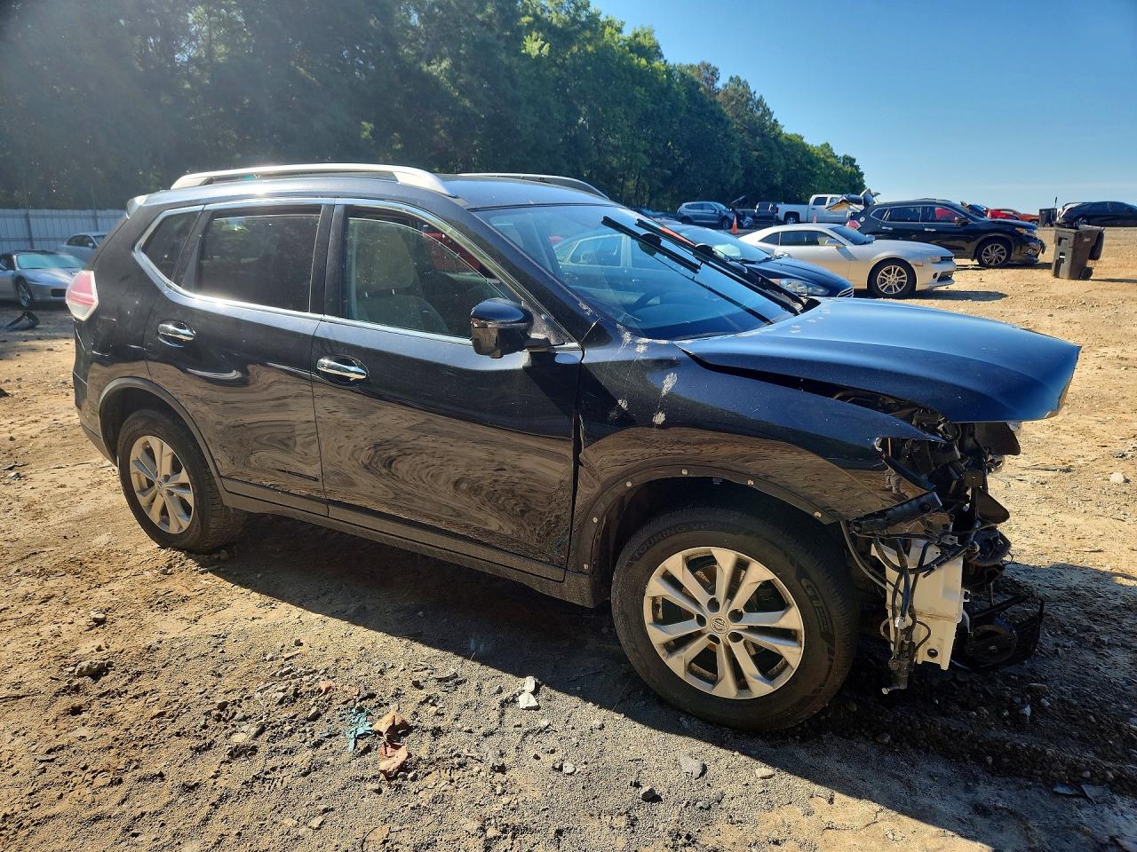 2016 Nissan Rogue Sv Black vin: KNMAT2MT4GP671118