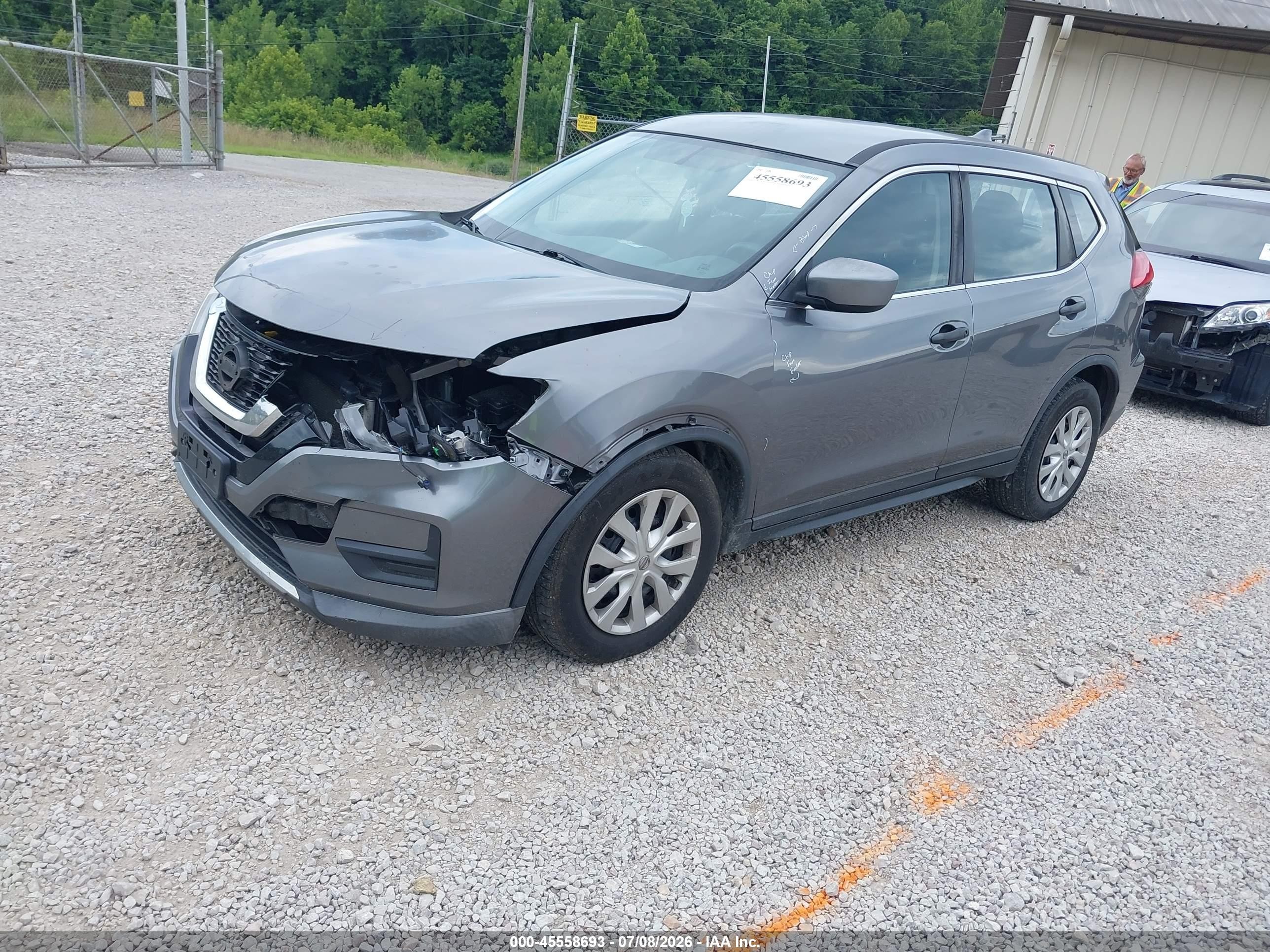 2017 Nissan Rogue S Gray vin: KNMAT2MT4HP545021