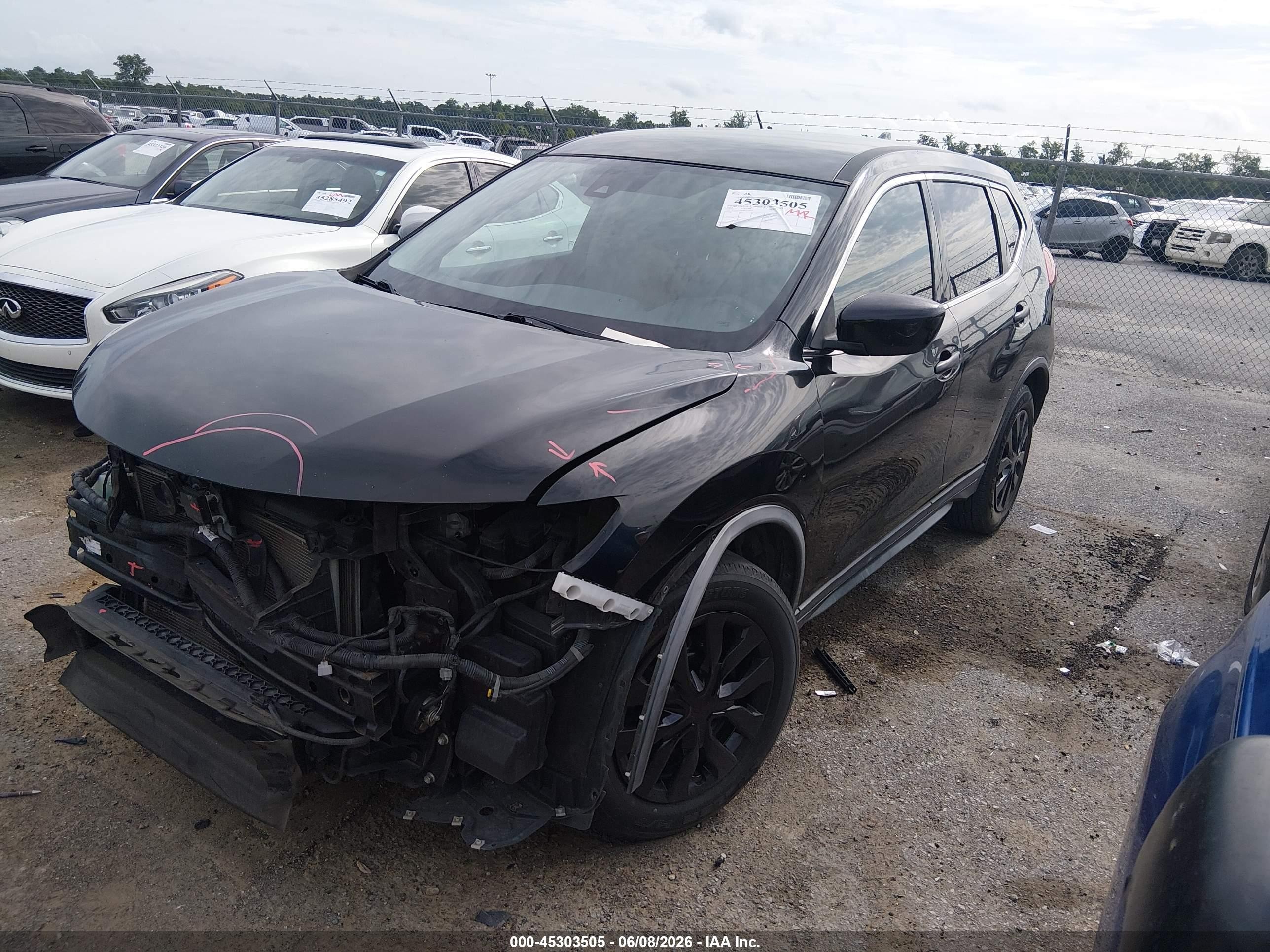 2020 Nissan Rogue S Fwd Black vin: KNMAT2MT4LP528759