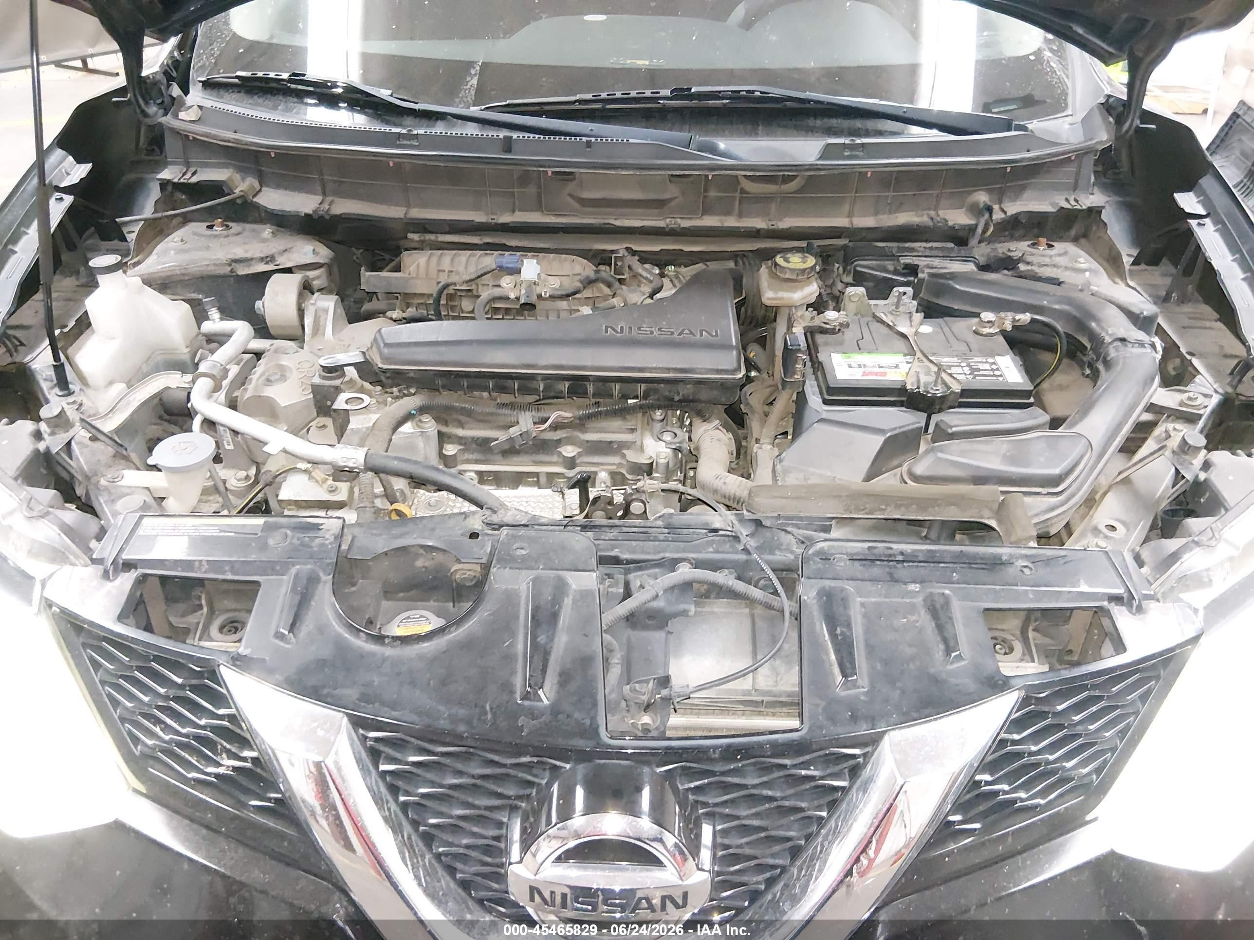 2015 Nissan Rogue S Черный vin: KNMAT2MT5FP503275