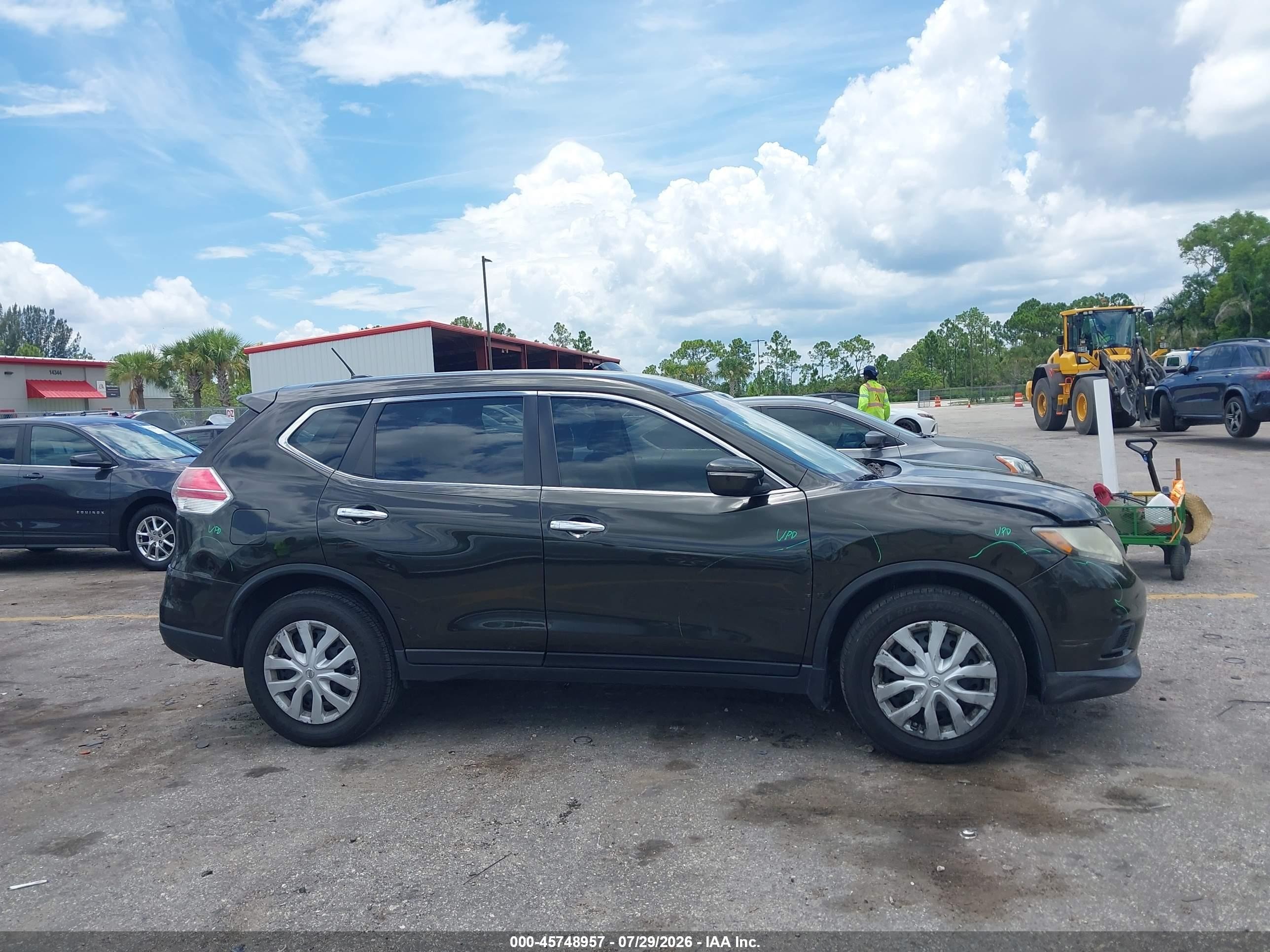 2015 Nissan Rogue S Brown vin: KNMAT2MT5FP529987