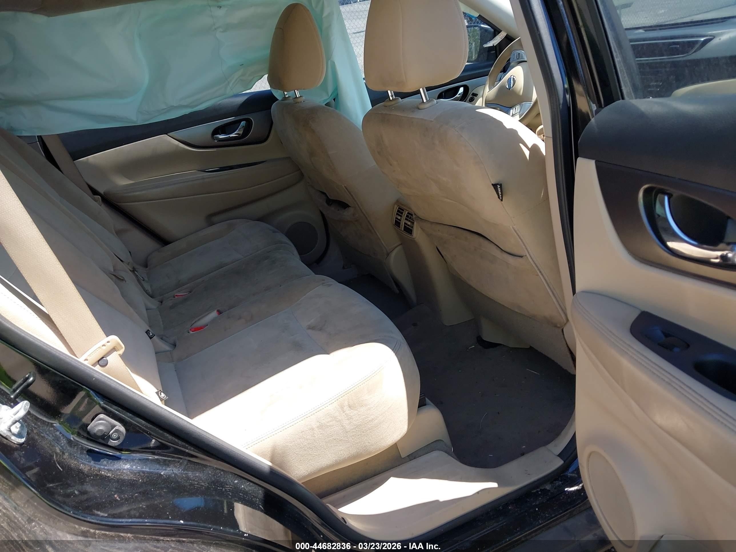 2015 Nissan Rogue S Черный vin: KNMAT2MT5FP532159
