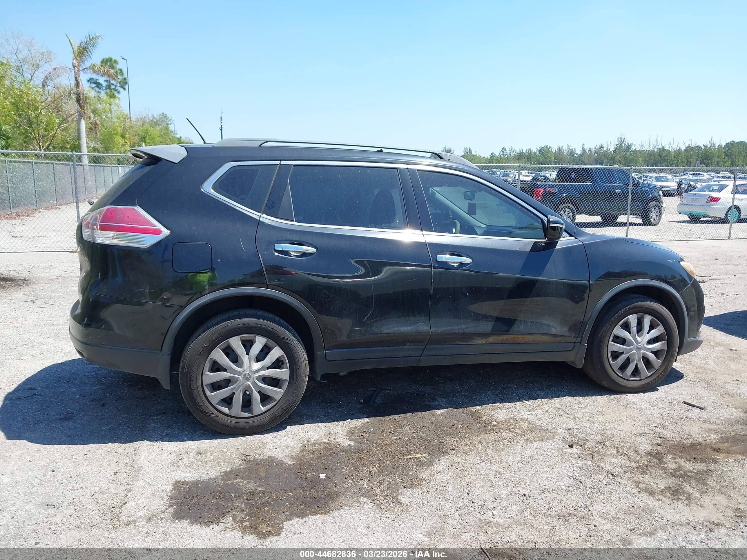 2015 Nissan Rogue S Черный vin: KNMAT2MT5FP532159