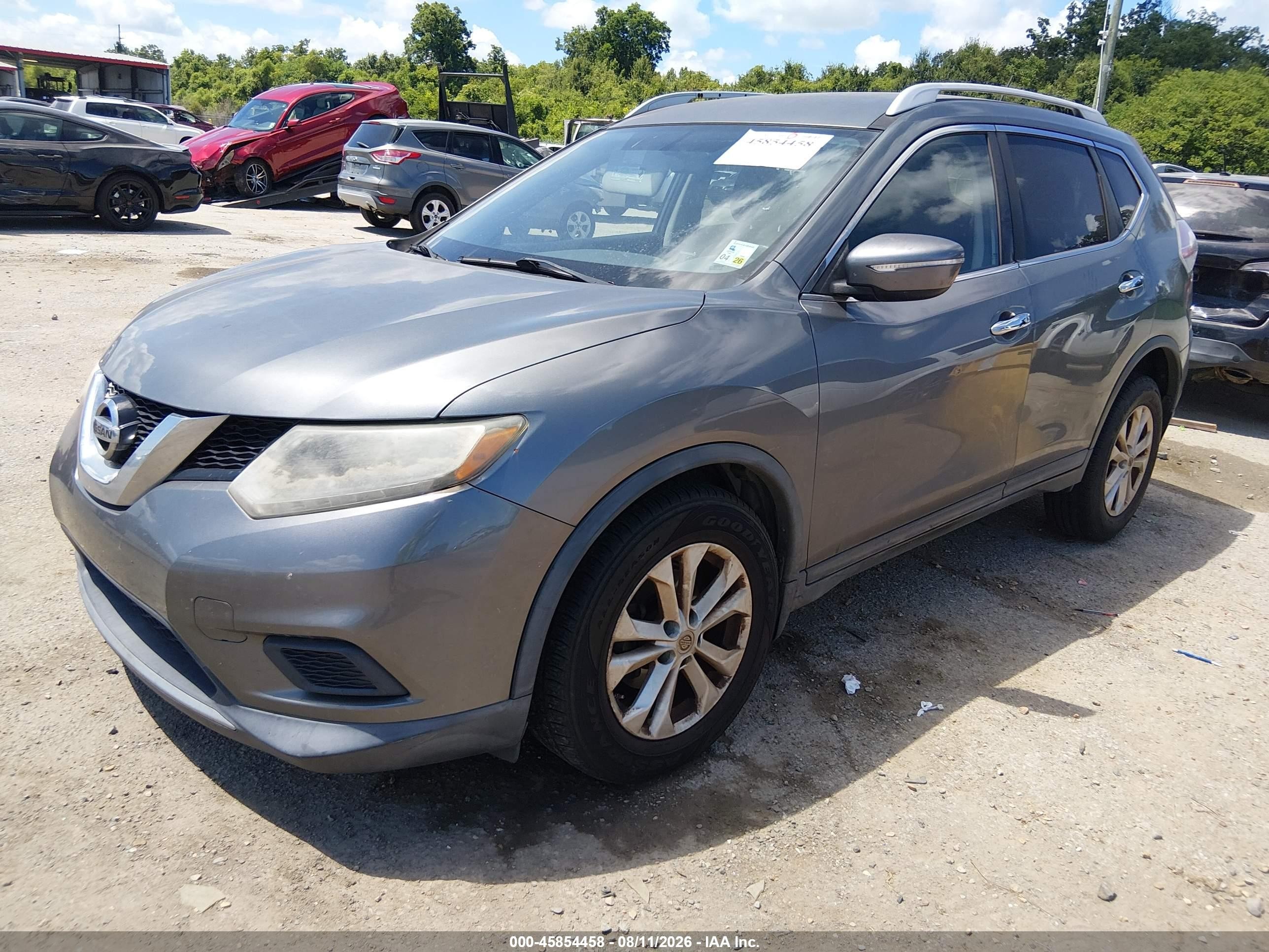 2015 Nissan Rogue Sv Gray vin: KNMAT2MT5FP533330