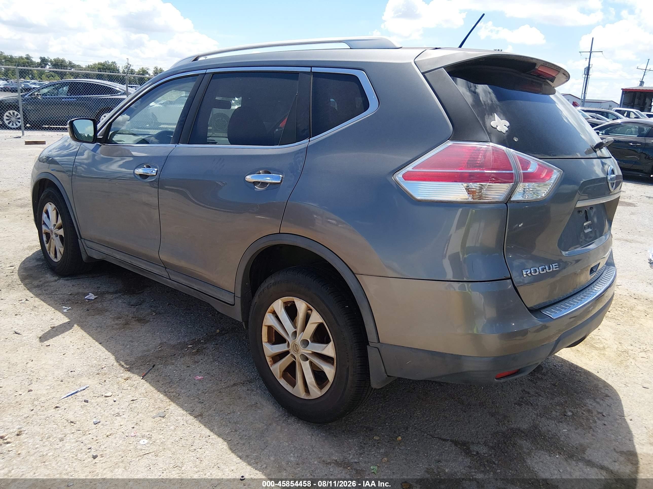 2015 Nissan Rogue Sv Gray vin: KNMAT2MT5FP533330