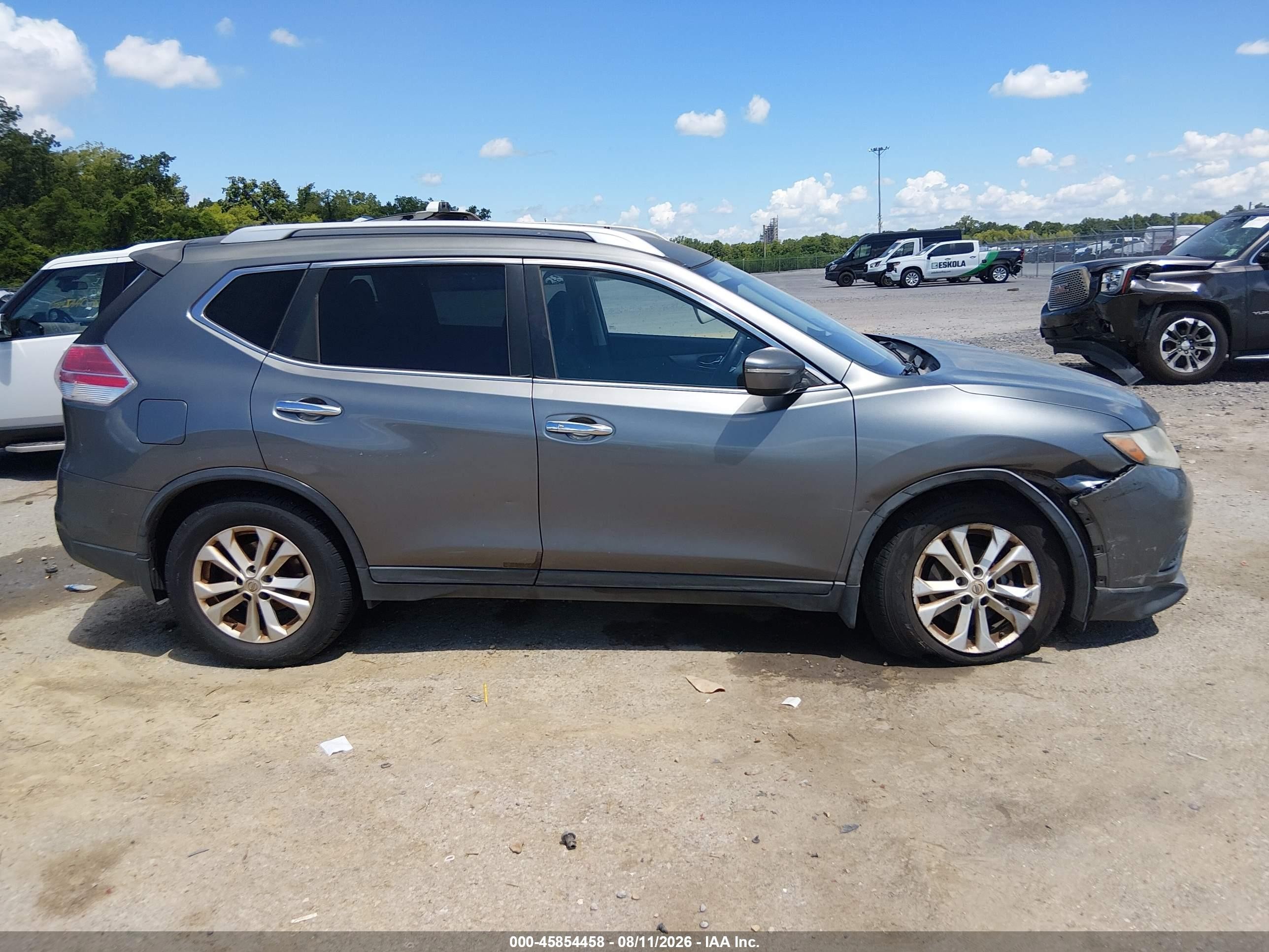 2015 Nissan Rogue Sv Gray vin: KNMAT2MT5FP533330