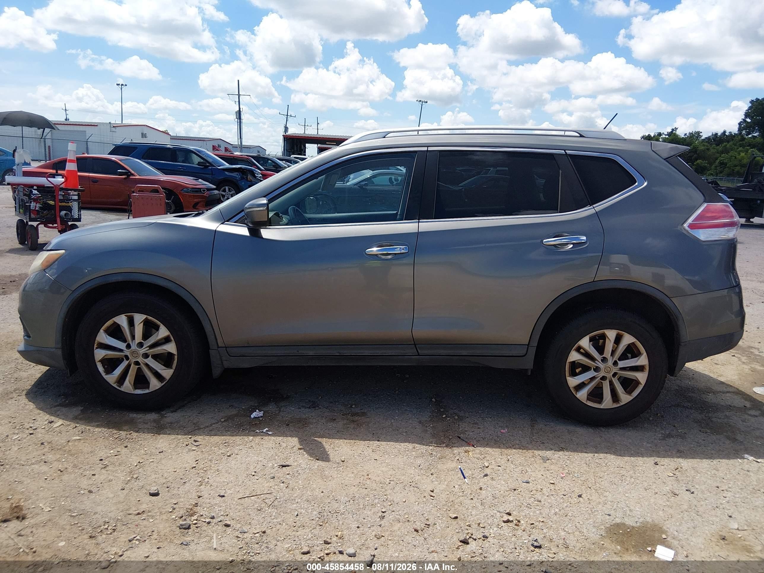 2015 Nissan Rogue Sv Gray vin: KNMAT2MT5FP533330