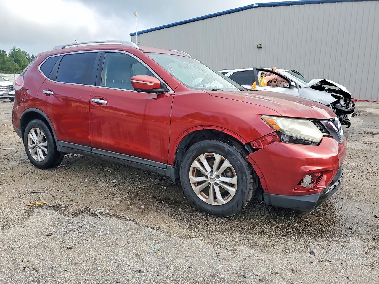 2015 Nissan Rogue Sv Red vin: KNMAT2MT5FP538088