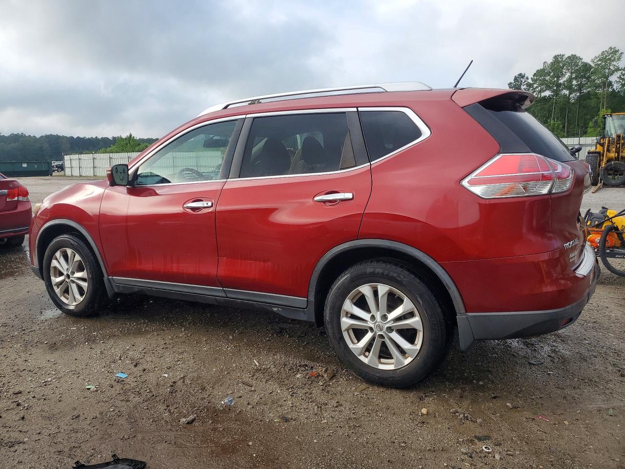 2015 Nissan Rogue Sv Red vin: KNMAT2MT5FP538088