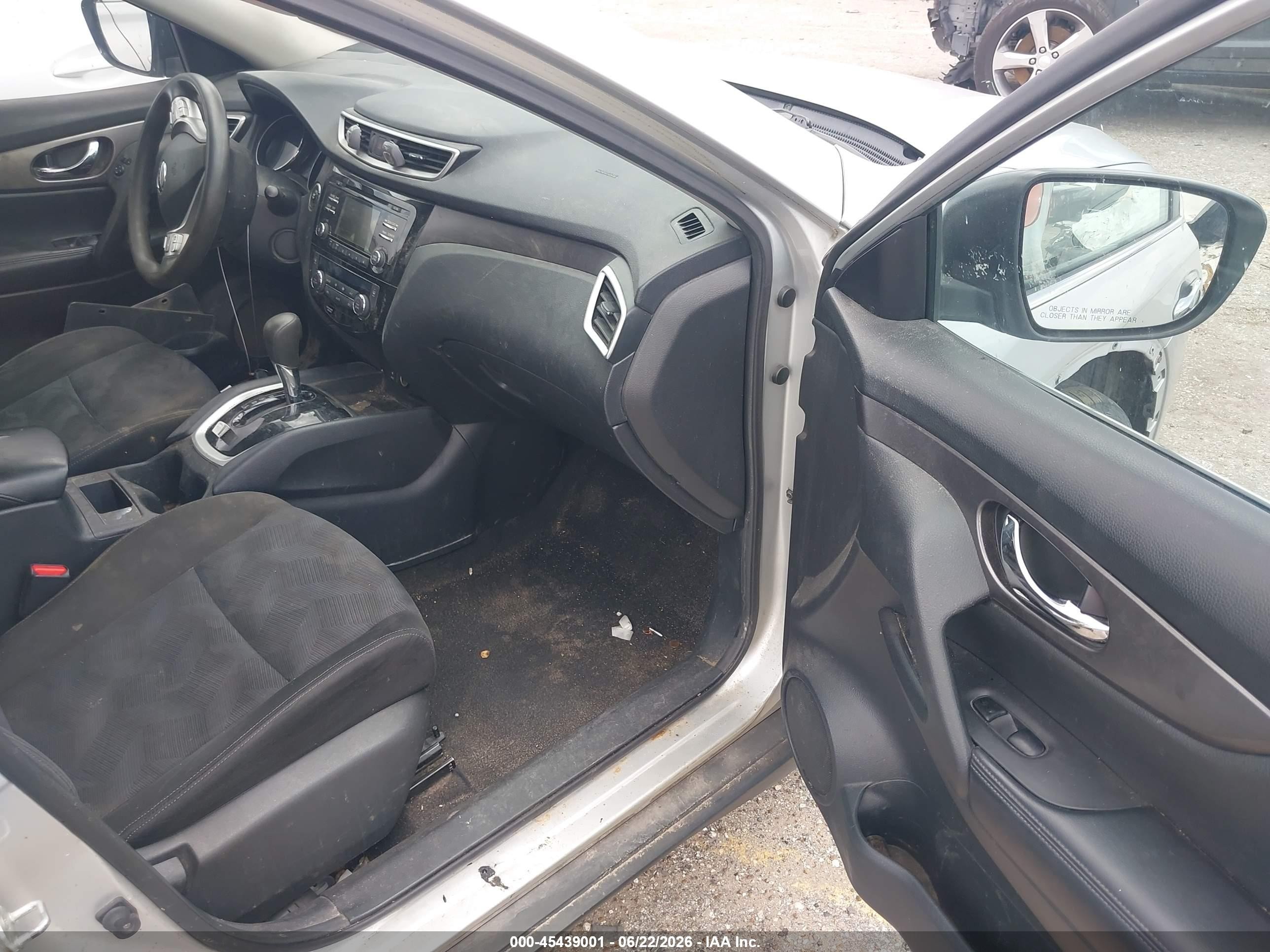 2015 Nissan Rogue Sv Gray vin: KNMAT2MT5FP548670