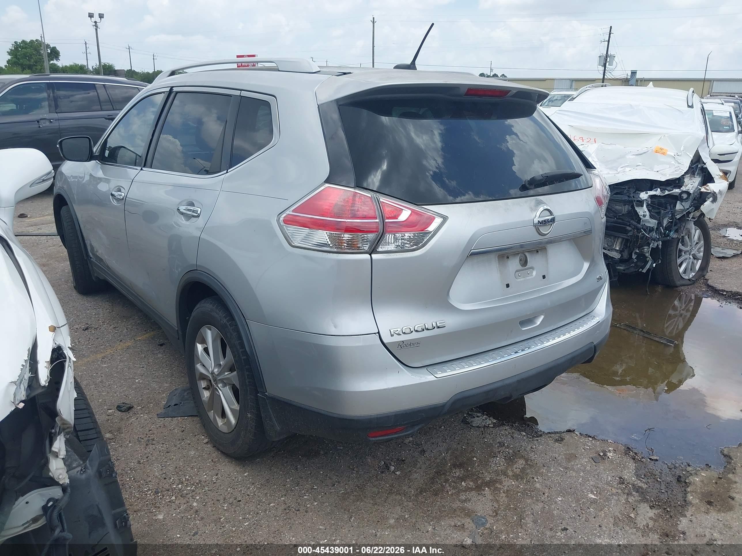 2015 Nissan Rogue Sv Gray vin: KNMAT2MT5FP548670